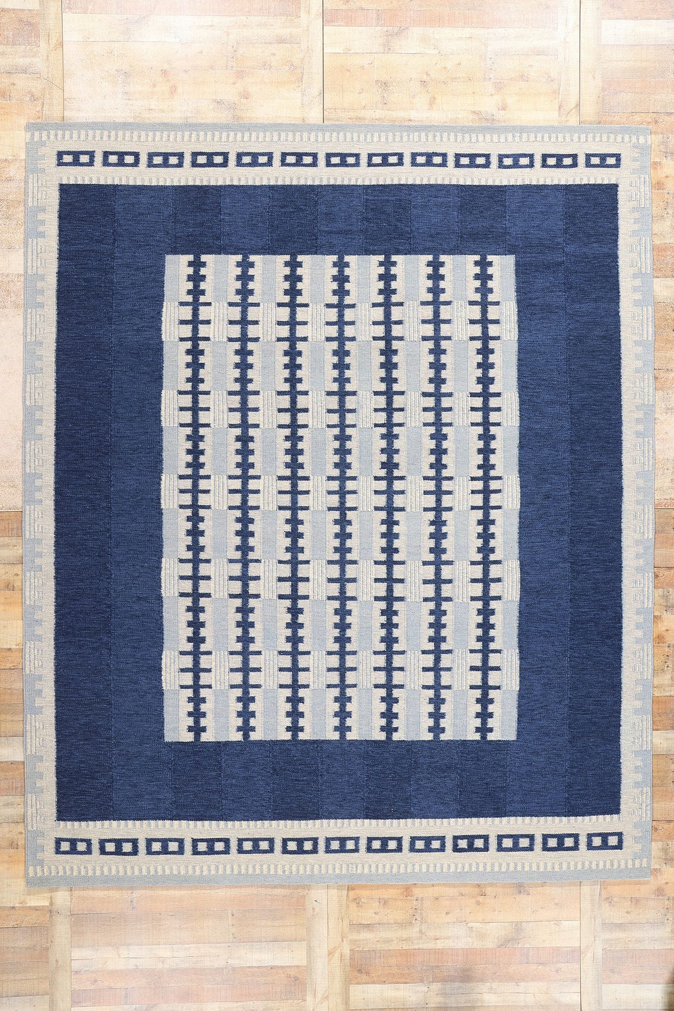 10 x 12 Scandinavian Modern Swedish Inspired Kilim Rug 31127