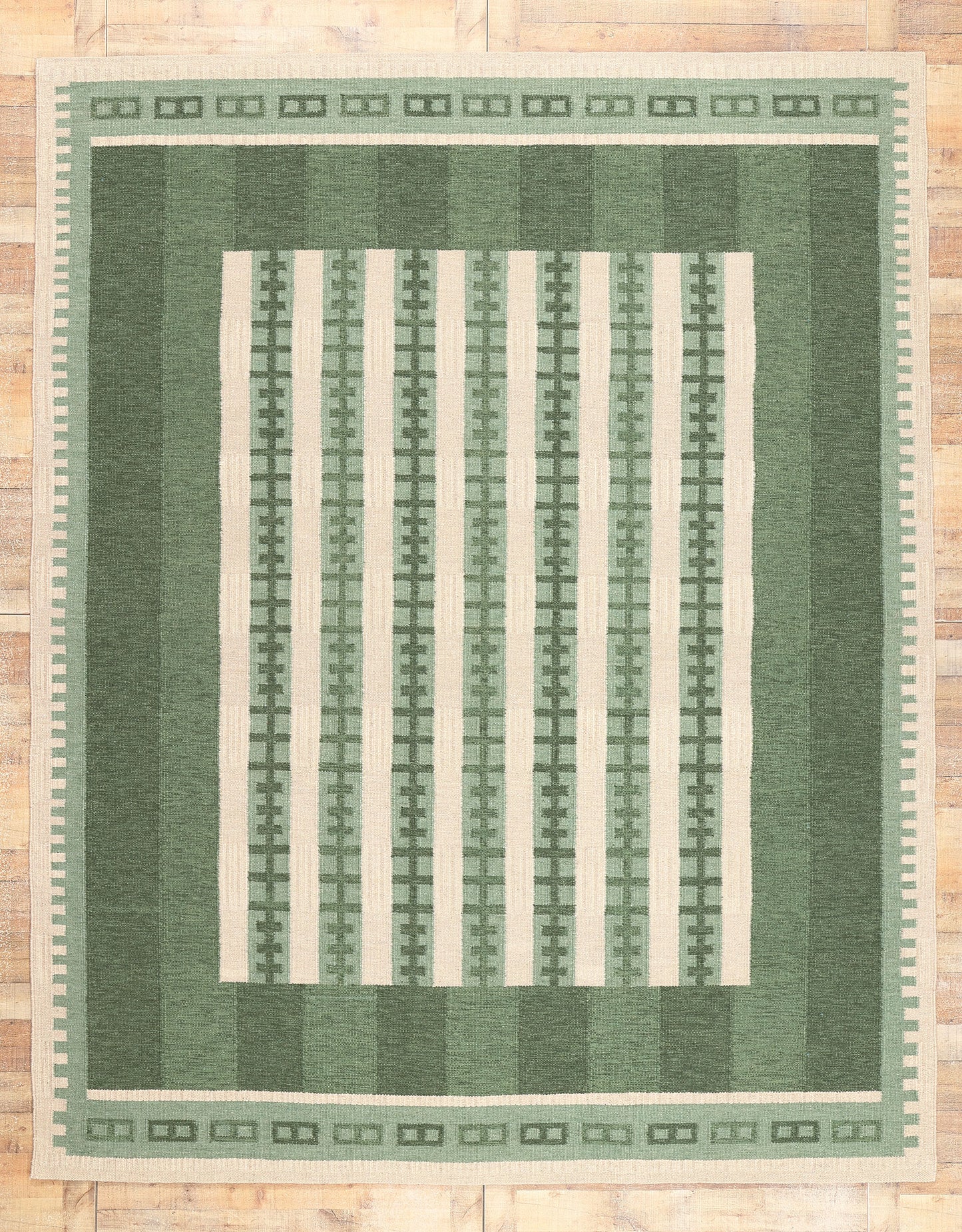 10 x 12 Scandinavian Modern Swedish Inspired Kilim Rug 30975