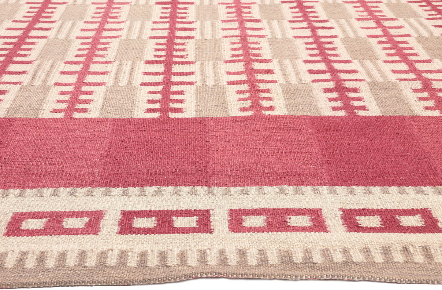 10 x 14 Scandinavian Modern Swedish Inspired Kilim Rug 30977