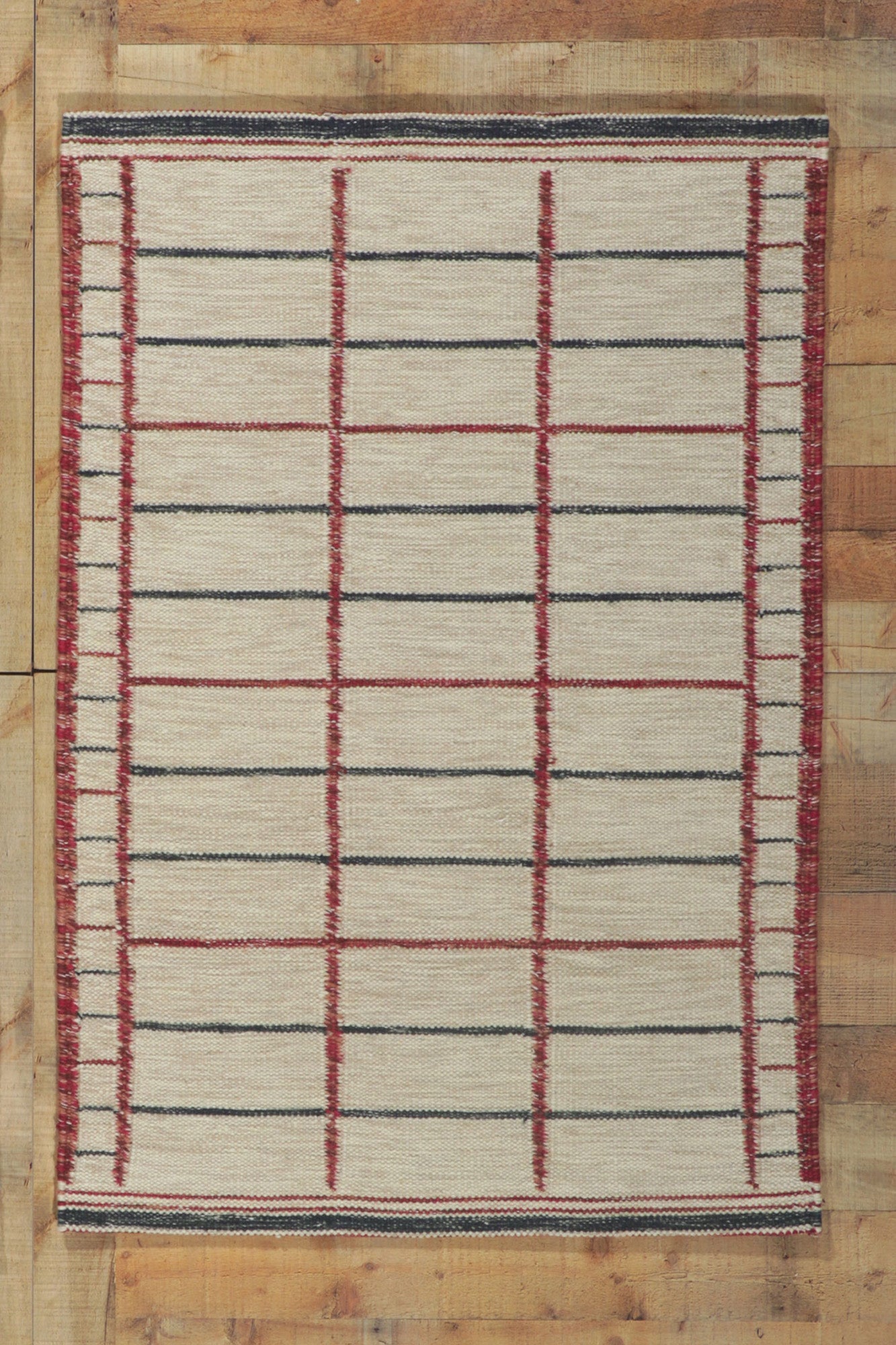 3 x 5 Scandinavian Modern Swedish Inspired Kilim Rug 30807