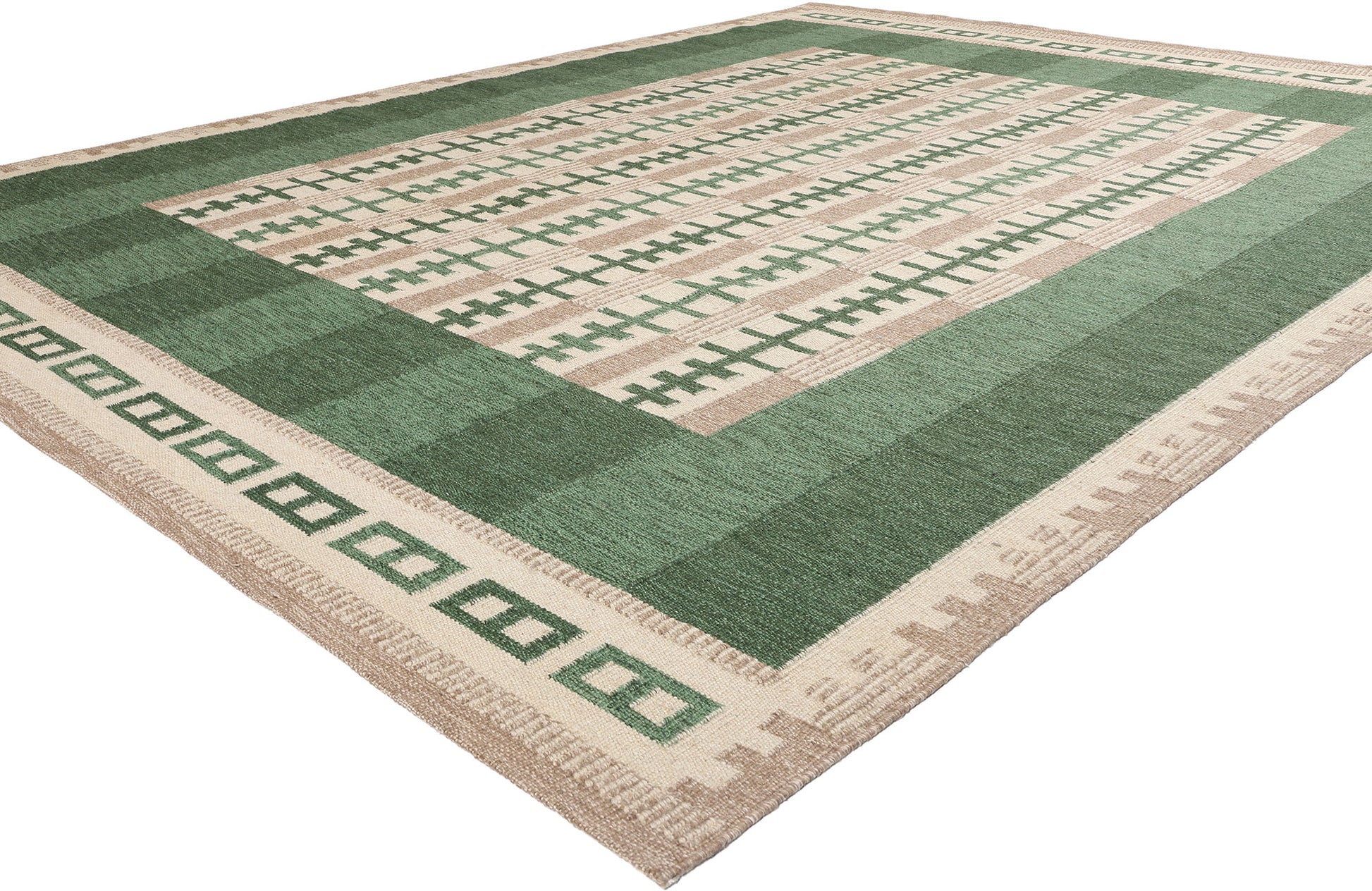 9 x 12 Scandinavian Modern Swedish Inspired Kilim Rug 31128