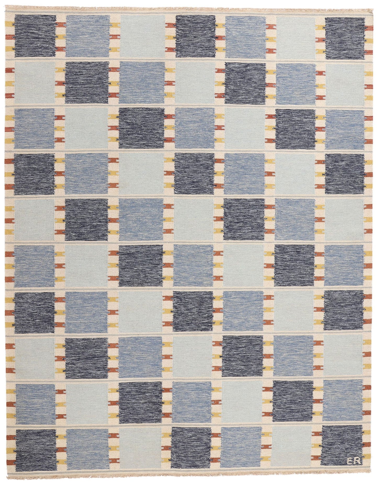 9 x 12 Scandinavian Modern Swedish Inspired Kilim Rug 31124