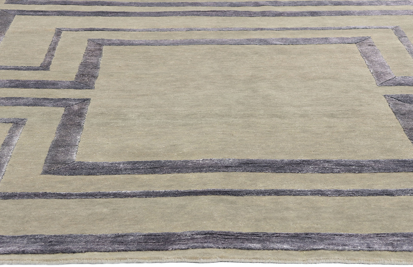 8 x 10 Transitional High-Low Wool and Silk Rug 31021