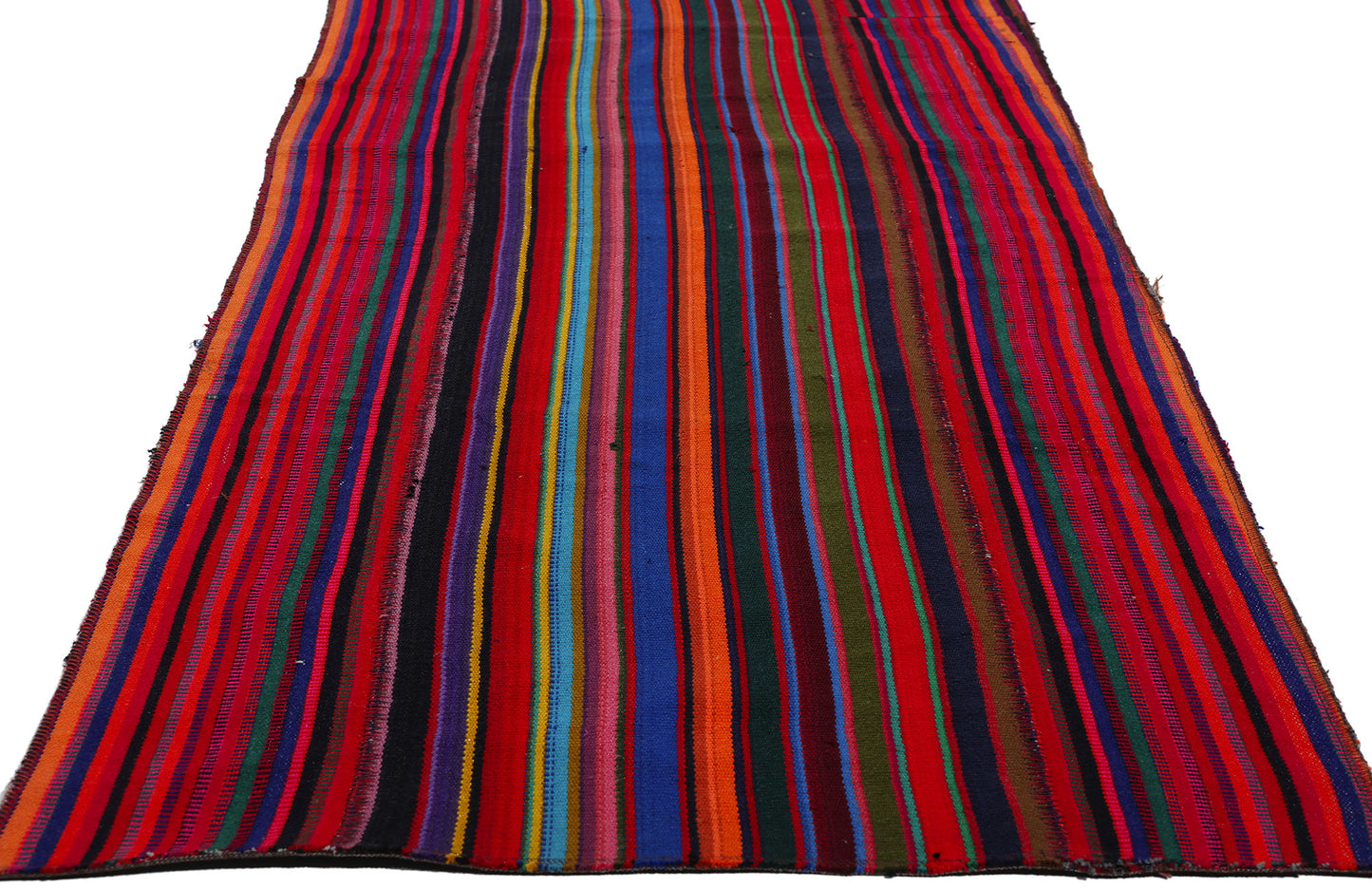 2 x 13 Vintage Turkish Striped Kilim Rug 78741