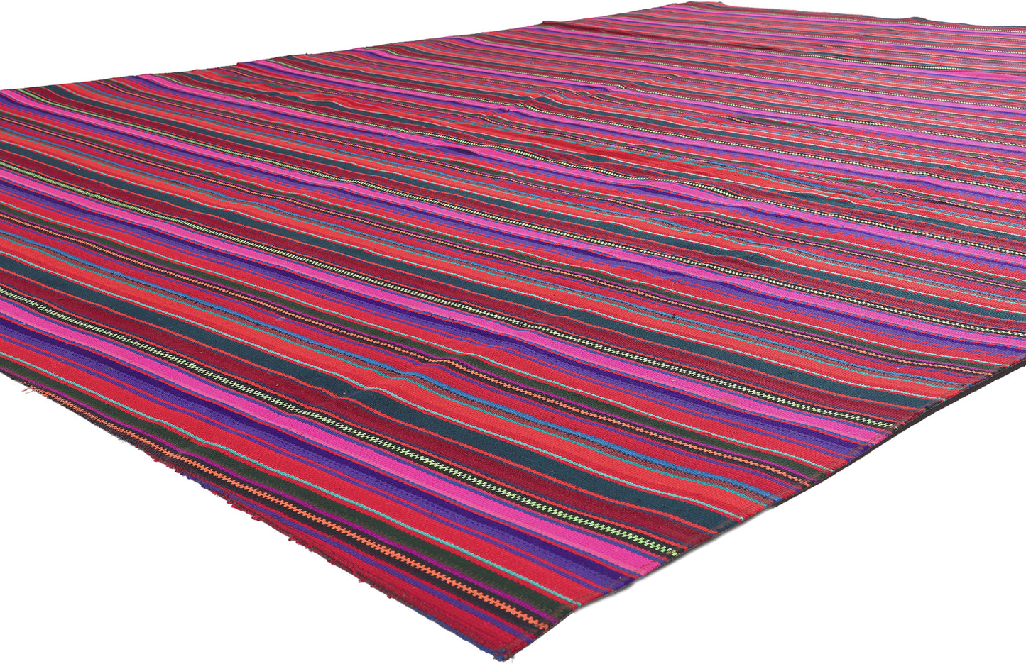 9 x 12 Vintage Turkish Striped Kilim Rug 60798