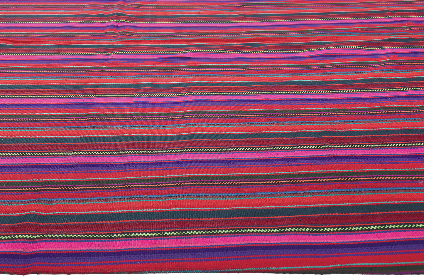 9 x 12 Vintage Turkish Striped Kilim Rug 60798