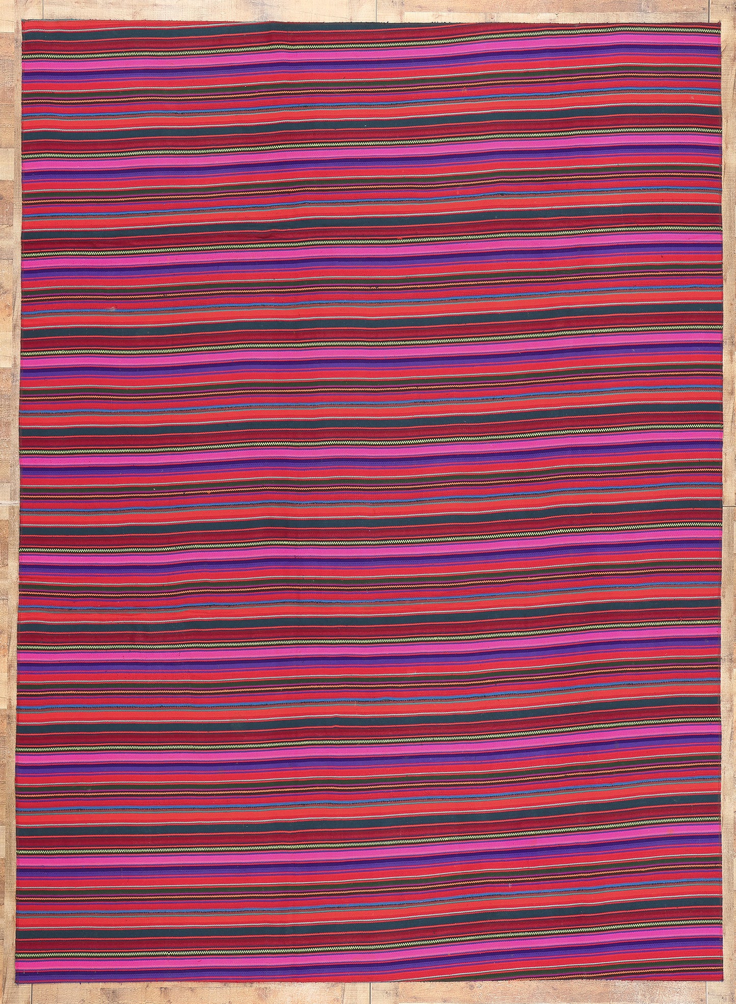 9 x 12 Vintage Turkish Striped Kilim Rug 60798