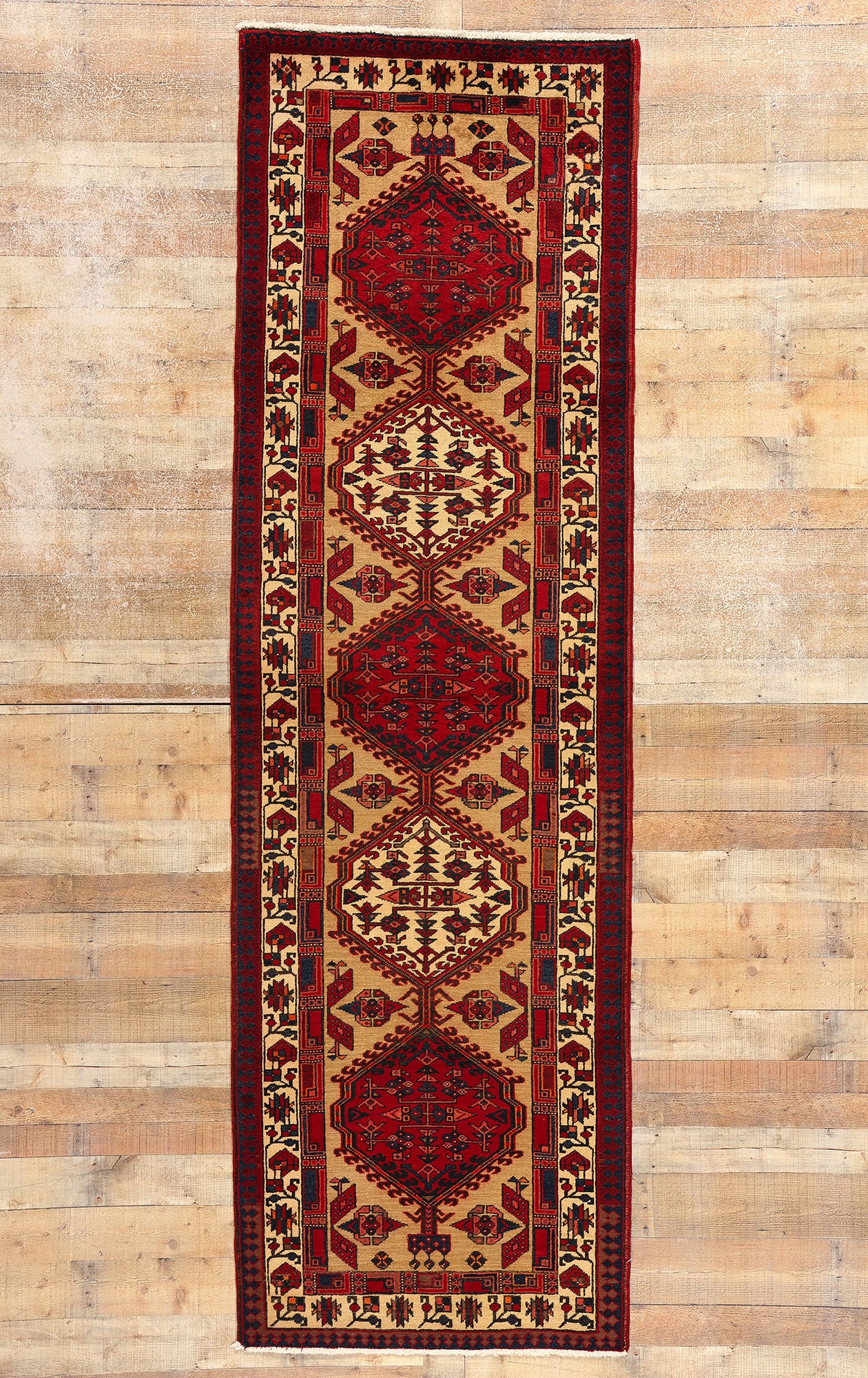 3 x 11 Vintage Persian Azerbaijan Rug 75371