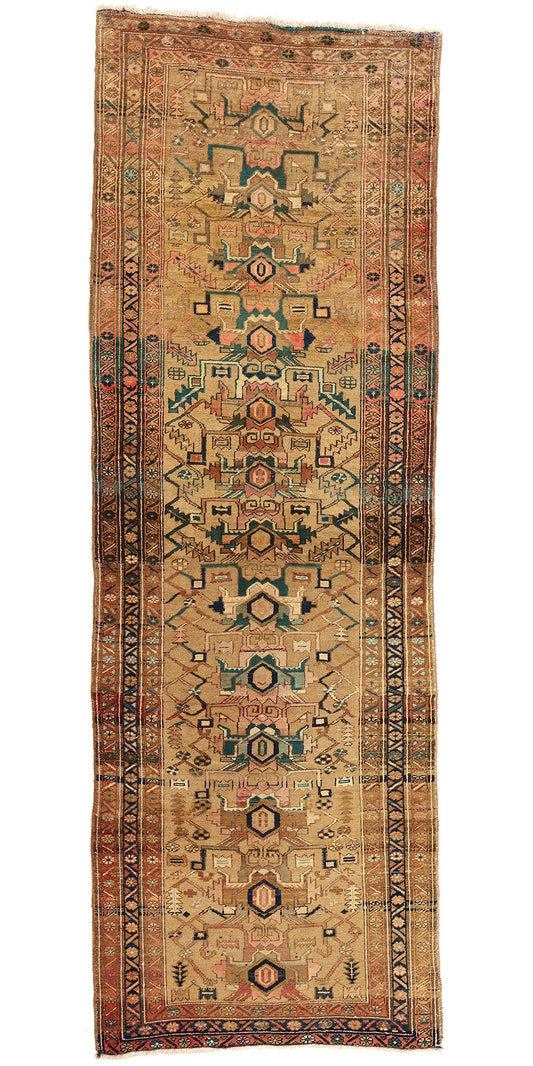 4 x 11 Vintage Persian Azerbaijan Rug 75366