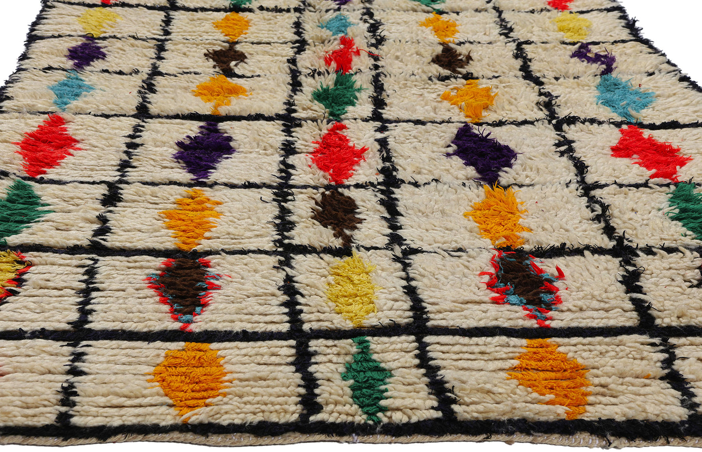 4 x 11 Colorful Vintage Moroccan Azilal Rug 21805