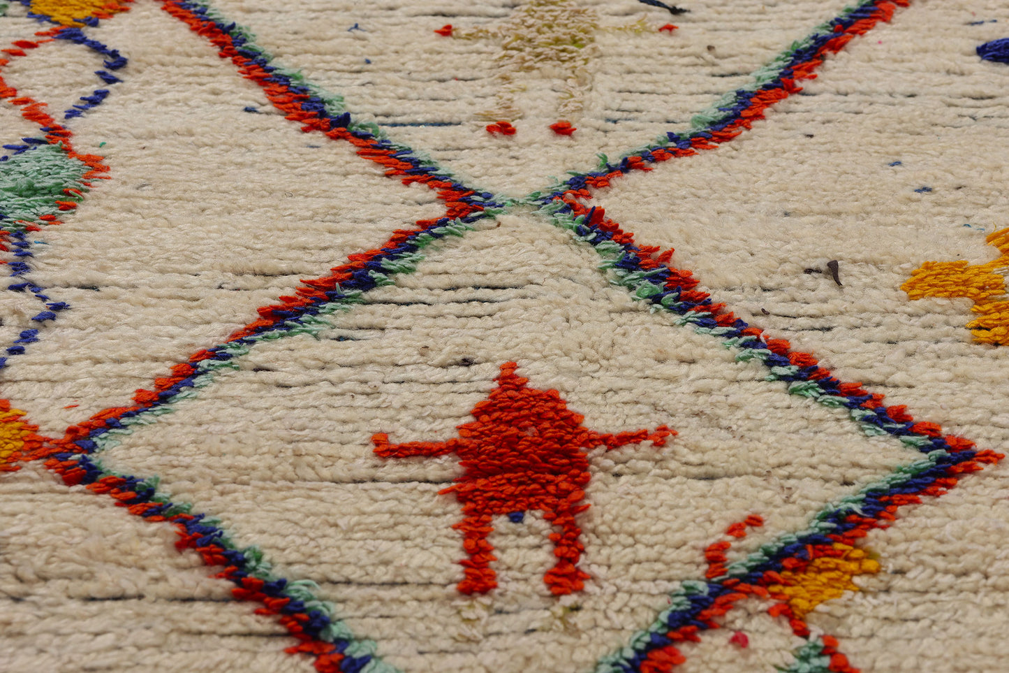 4 x 7 Colorful Vintage Moroccan Azilal Rug 21732