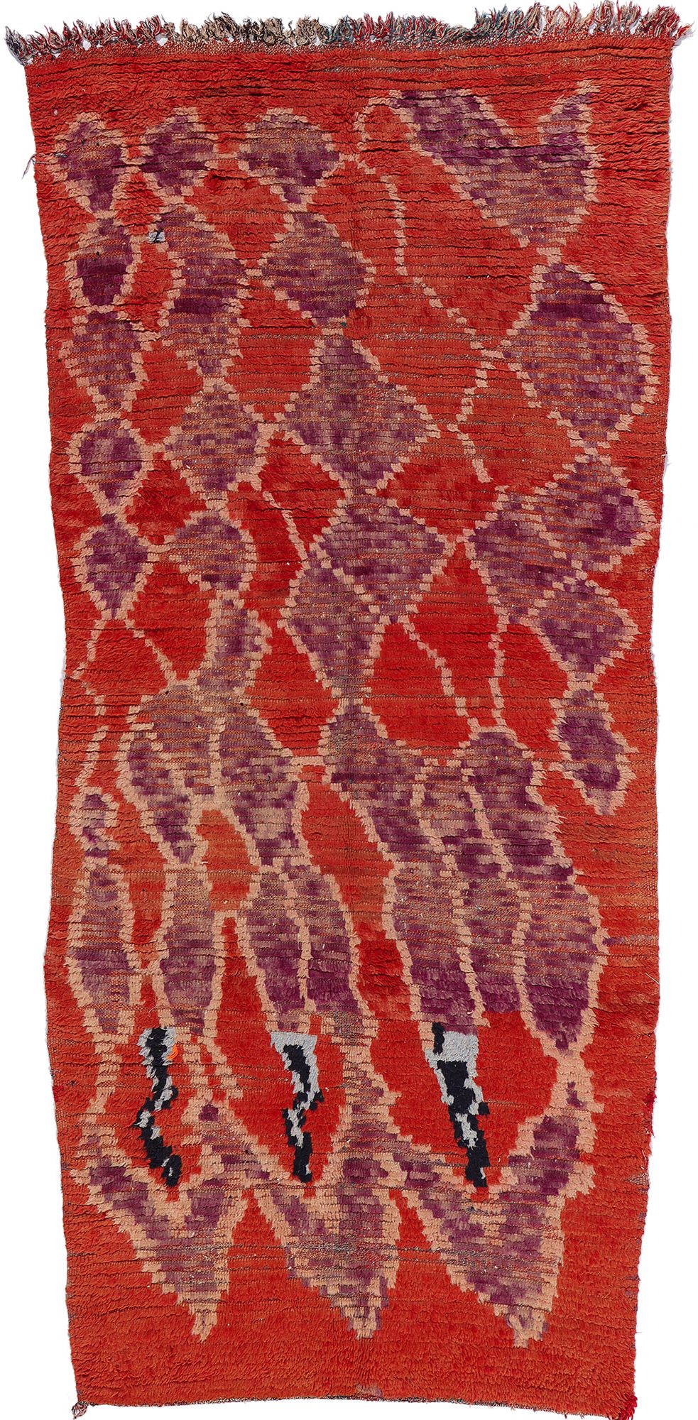 4 x 8 Vintage Red Moroccan Azilal Rug 21734