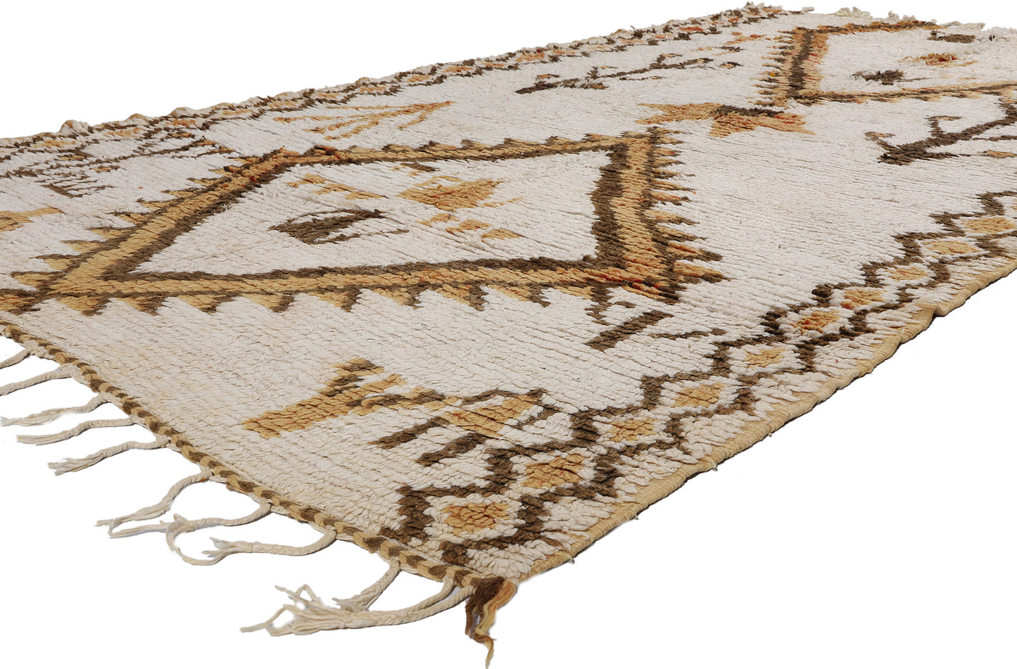 6 x 10 Vintage Neutral Moroccan Azilal Rug 21822