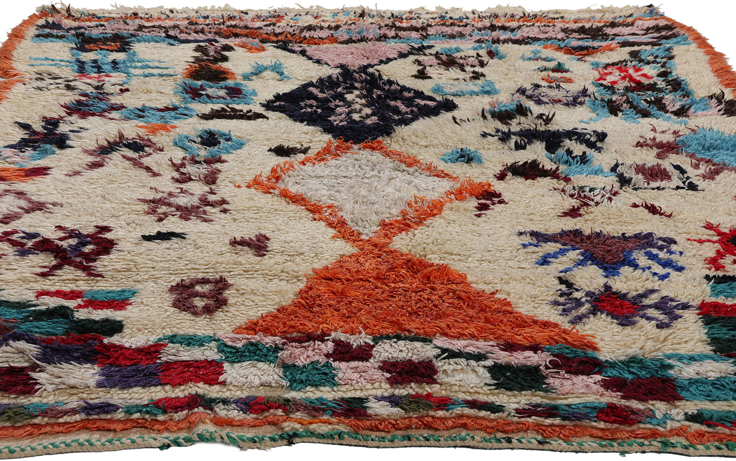 6 x 9 Colorful Vintage Moroccan Azilal Rug 21782