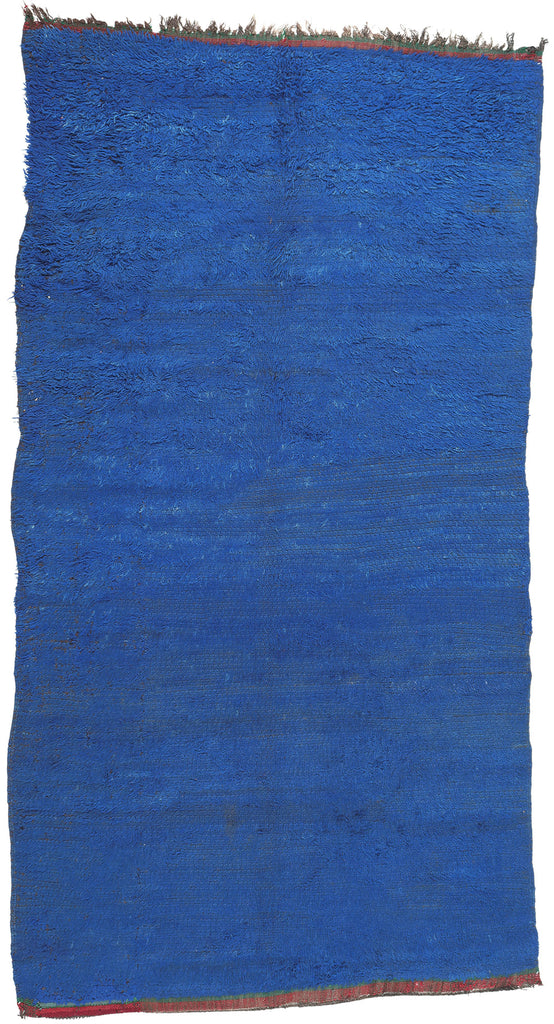 6 x 11 Reversible Vintage Blue Beni Mrirt Moroccan Rug 21001