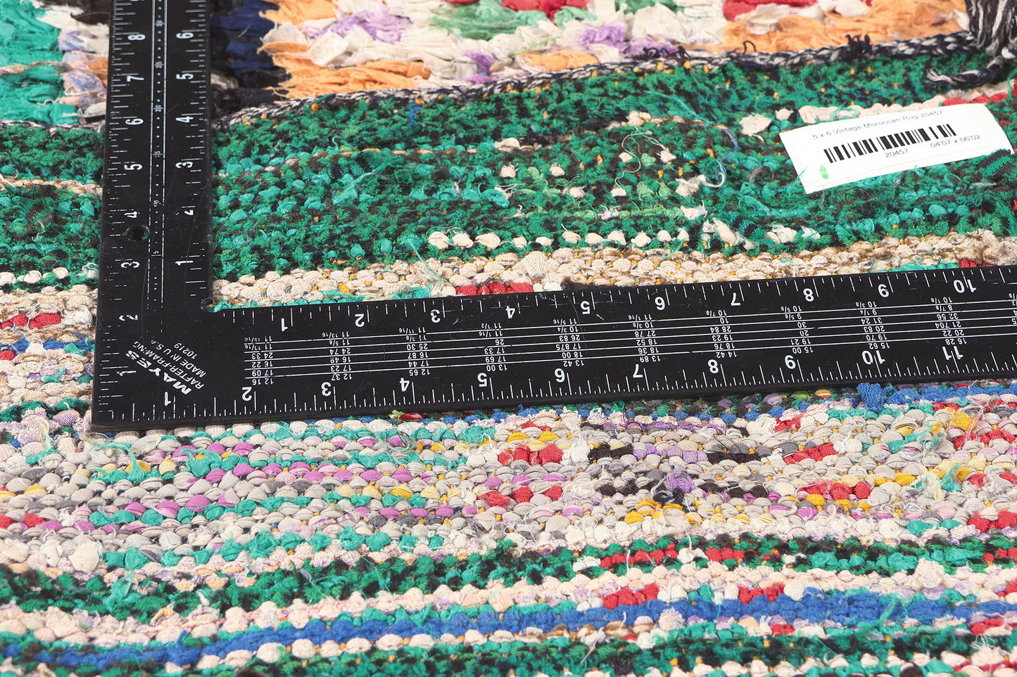 5 x 6 Vintage Boujad Moroccan Rag Rug 20457