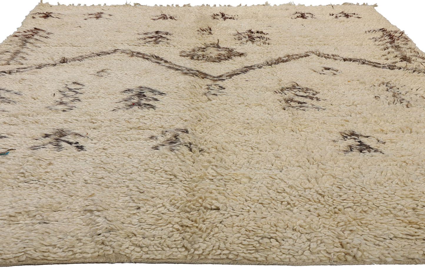 6 x 9 Vintage Neutral Moroccan Azilal Rug 21730