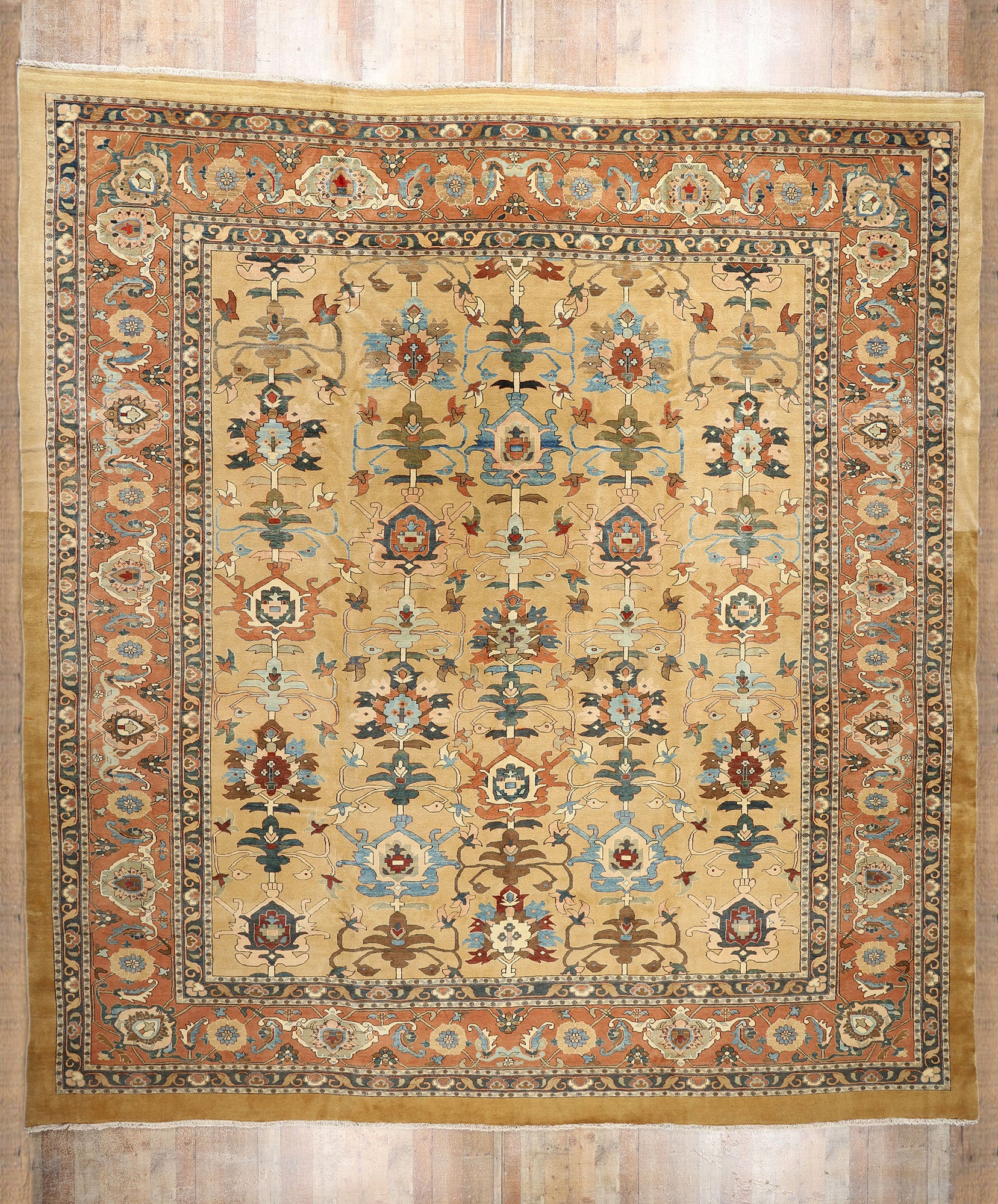 16 x 18 Vintage Persian Sultanabad Rug 73419
