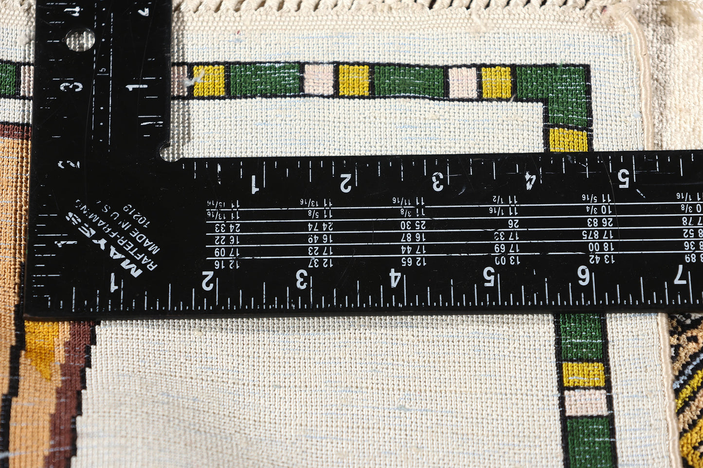 1 x 2 Vintage Egyptian Ankh Motif Turkish Silk Rug 78745