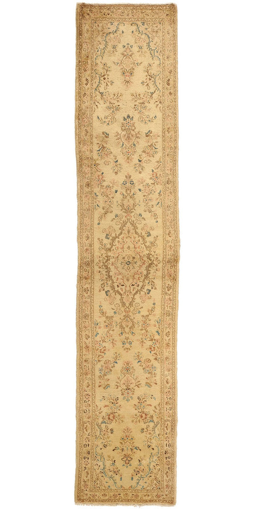 2 x 12 Vintage Neutral Persian Kerman Rug 71661