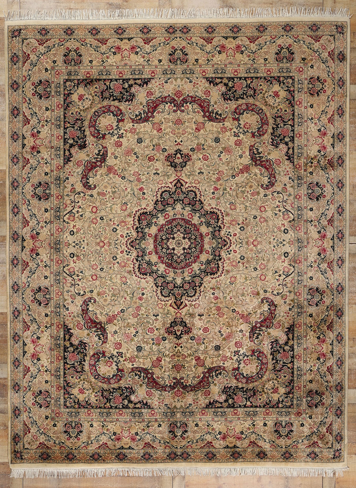 9 x 12 Vintage French Savonnerie Style Rug 78688