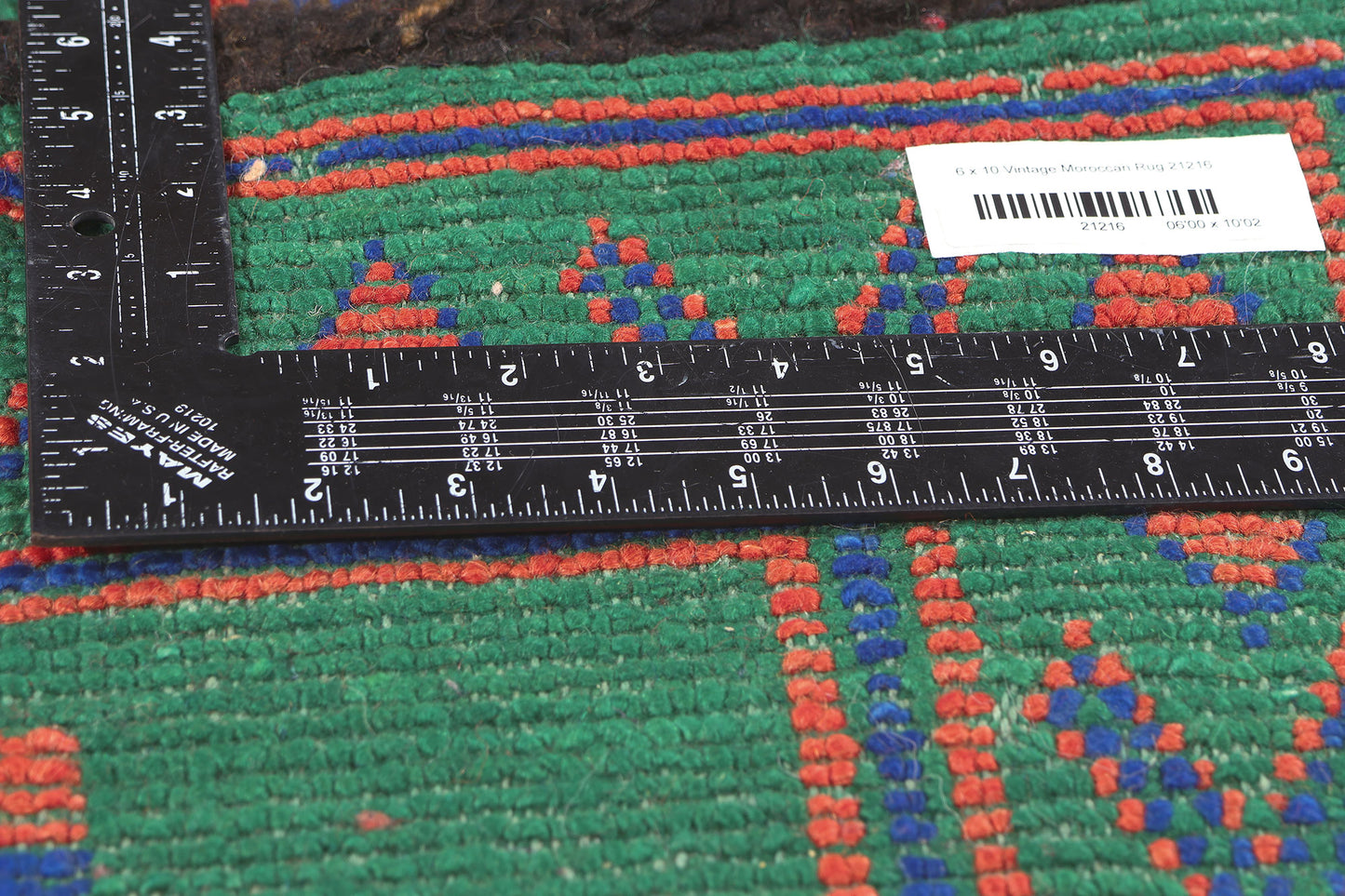 6 x 10 Vintage Green Beni MGuild Moroccan Rug 21216