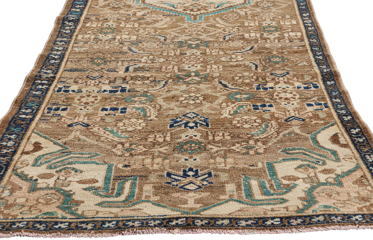 3 x 9 Vintage Persian Hamadan Rug 53940