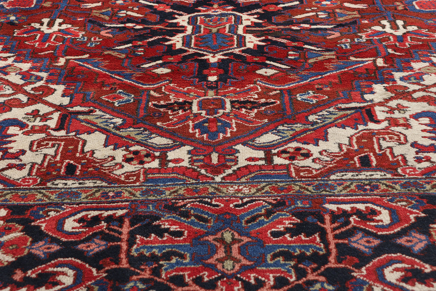 11 x 15 Vintage Persian Heriz Rug 78842
