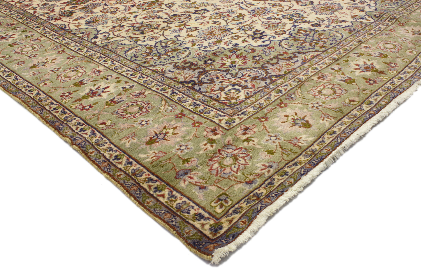9 x 13 Vintage Persian Kashan Rug 76858