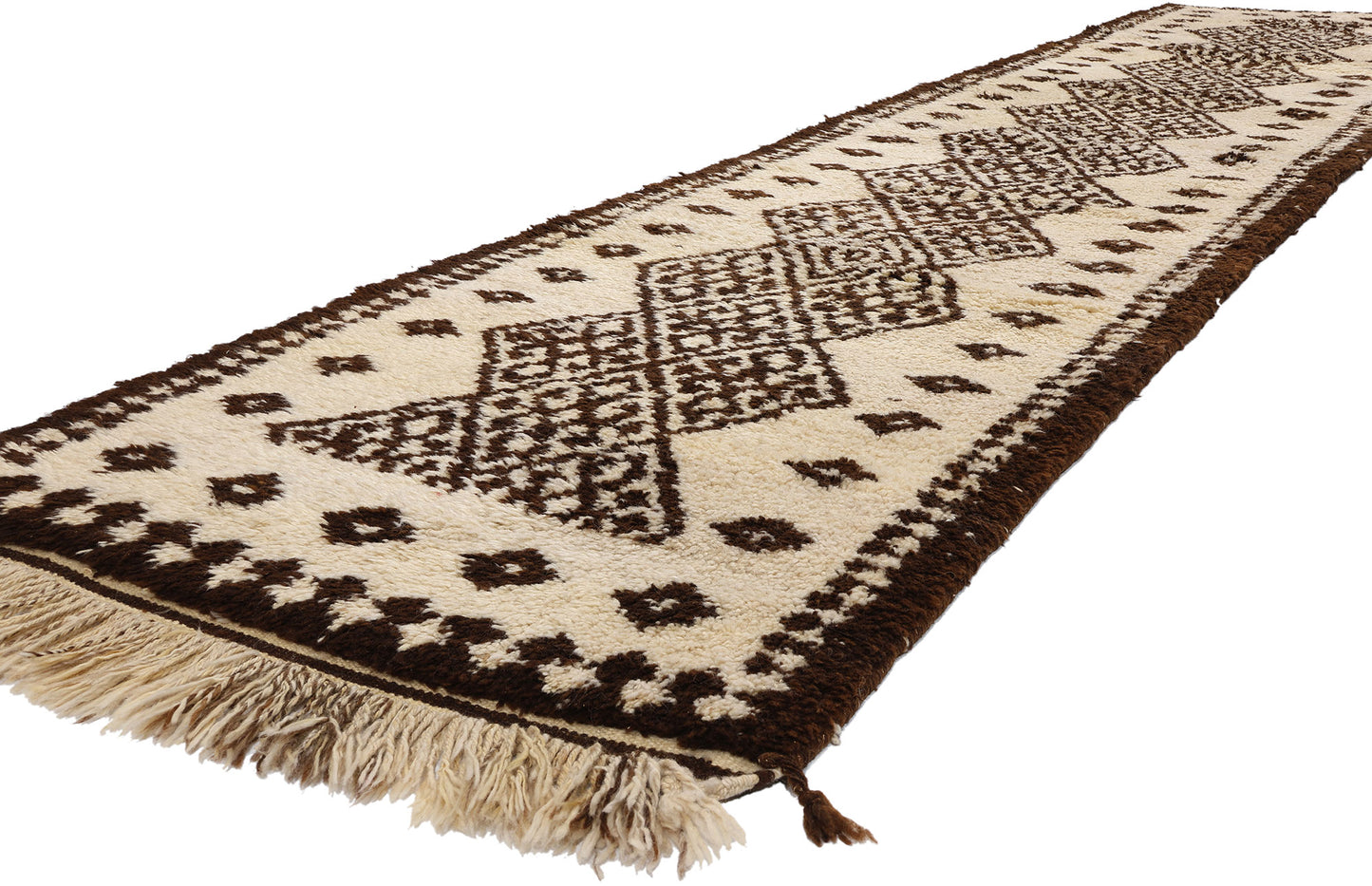 3 x 14 Neutral Vintage Kurdish Rug 53895
