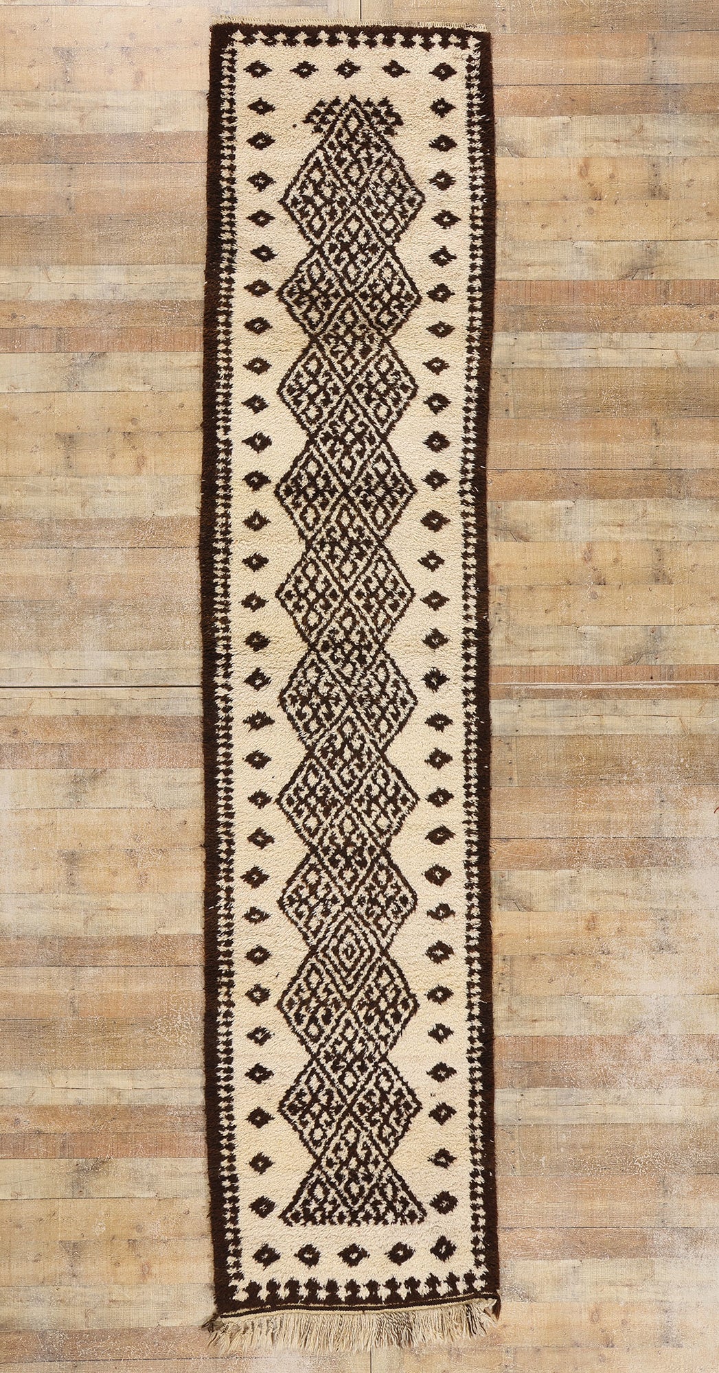 3 x 14 Neutral Vintage Kurdish Rug 53895