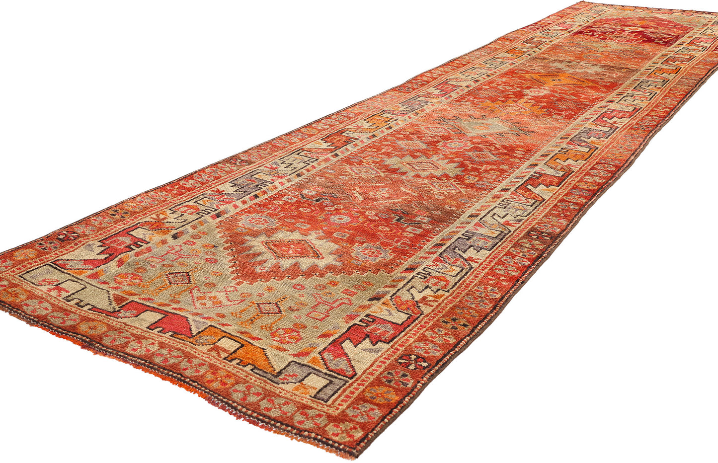 3 x 14 Vintage Kurdish Tribal Rug 78771