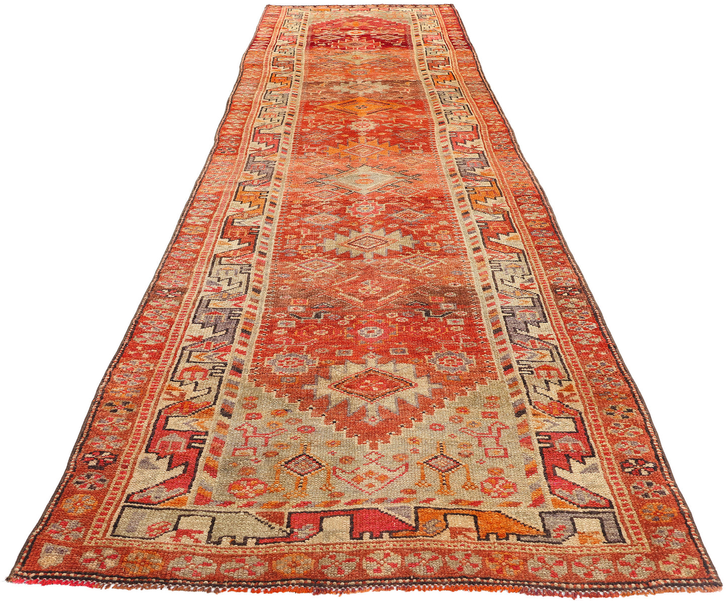 3 x 14 Vintage Kurdish Tribal Rug 78771