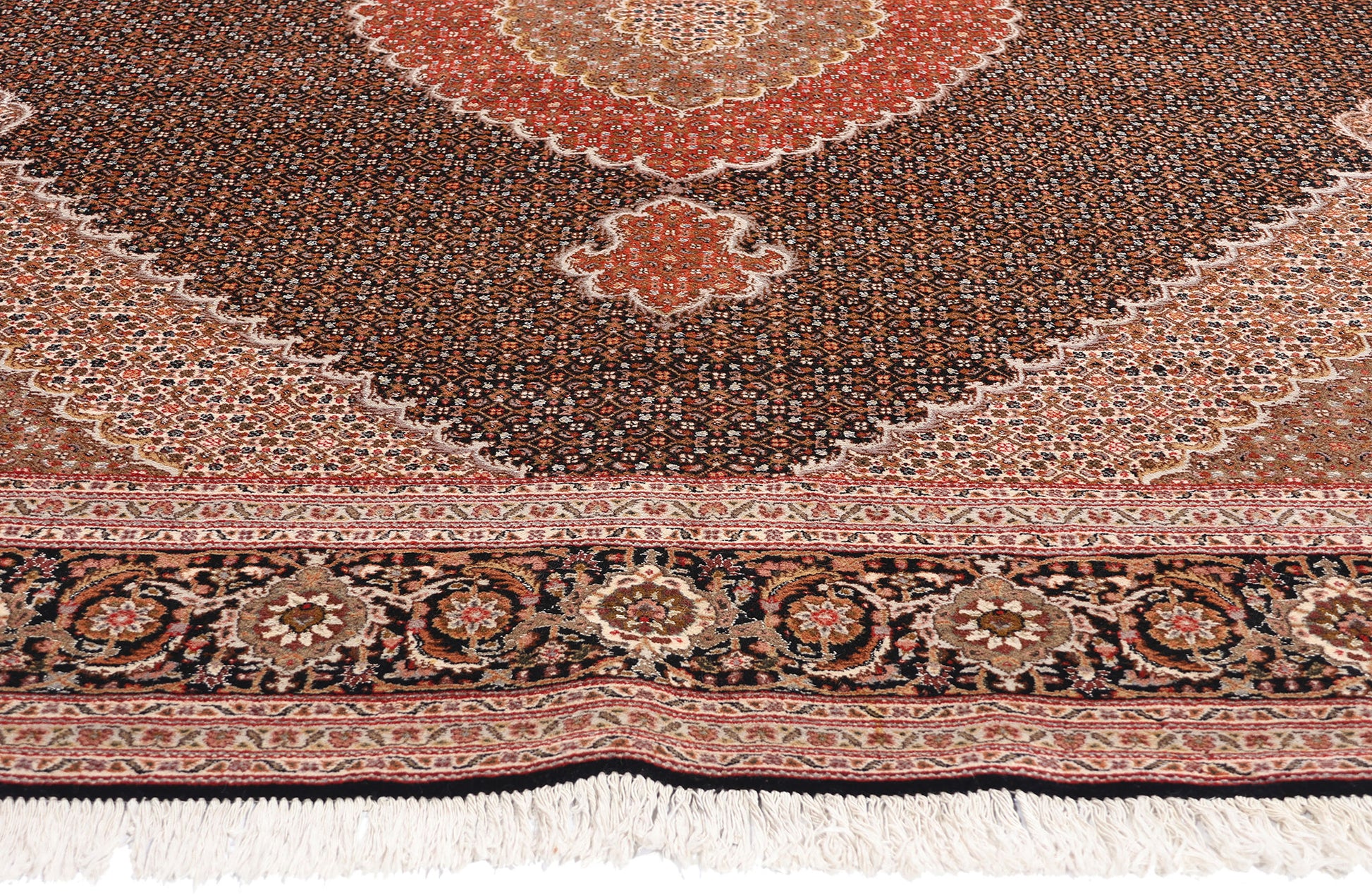 8 x 11 Vintage Persian Mahi Tabriz Rug 78913