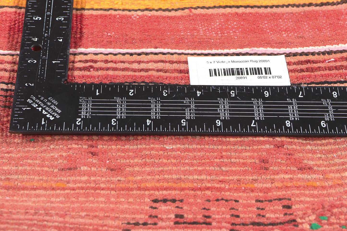 5 x 7 Vintage Orange Boujad Moroccan Rug 20891