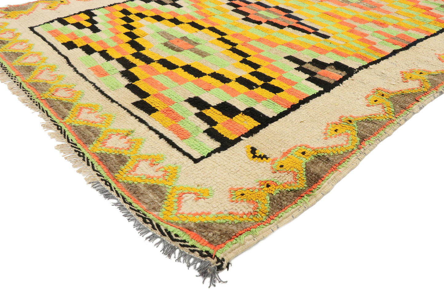 4 x 7 Vintage Boujad Moroccan Rug 20574
