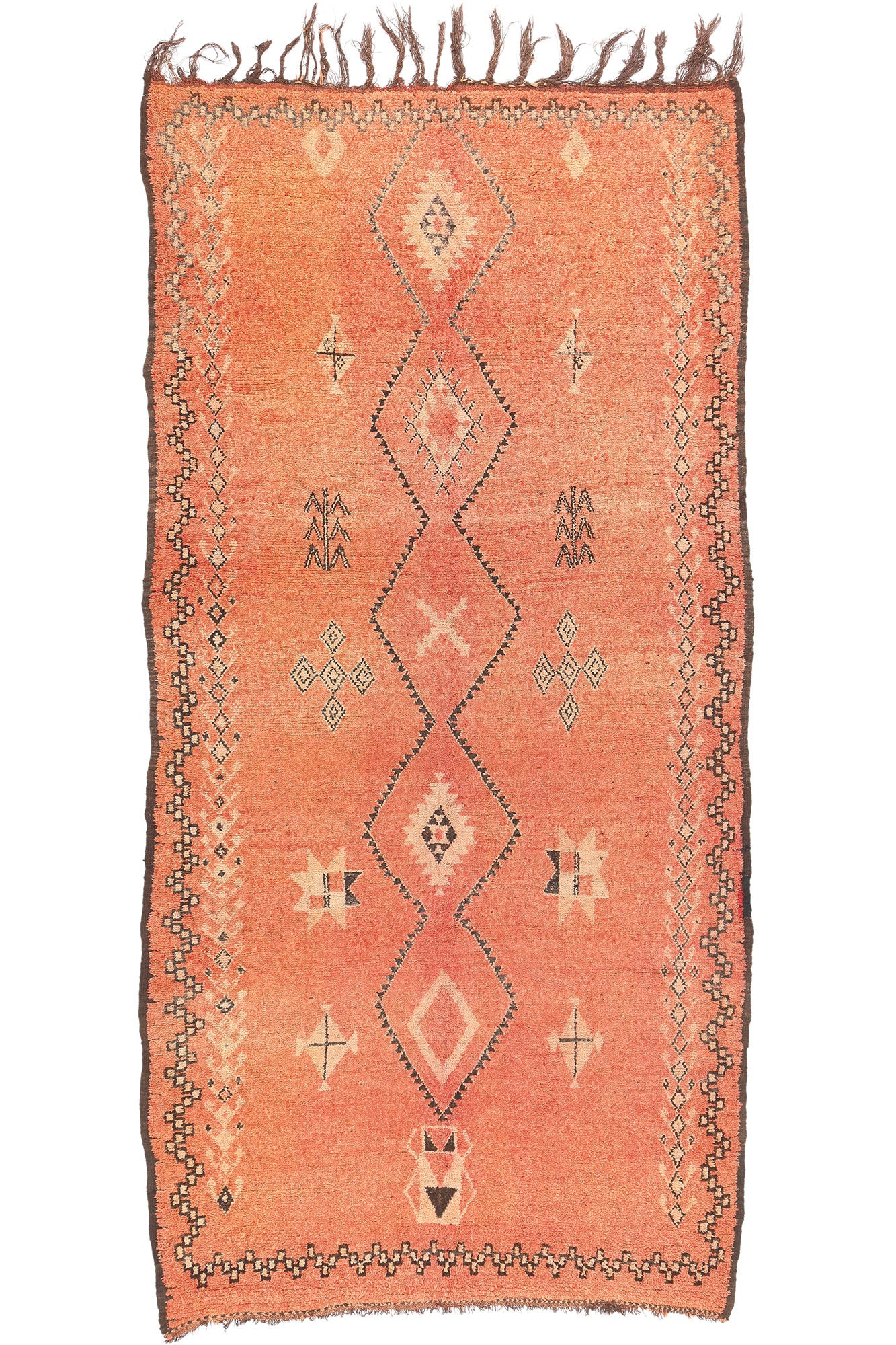 6 x 12 Vintage Orange Taznakht Moroccan Rug 20323