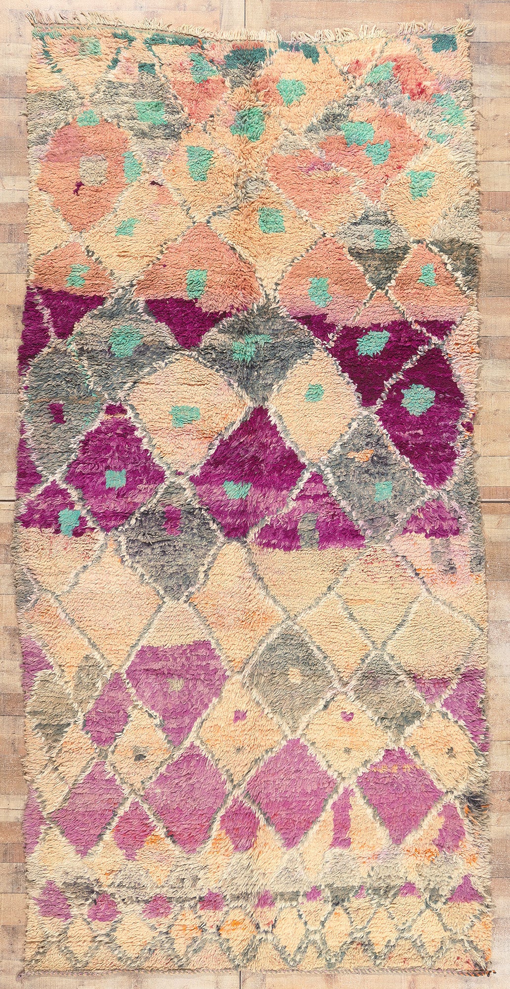 6 x 13 Vintage Boujad Moroccan Rug 20522