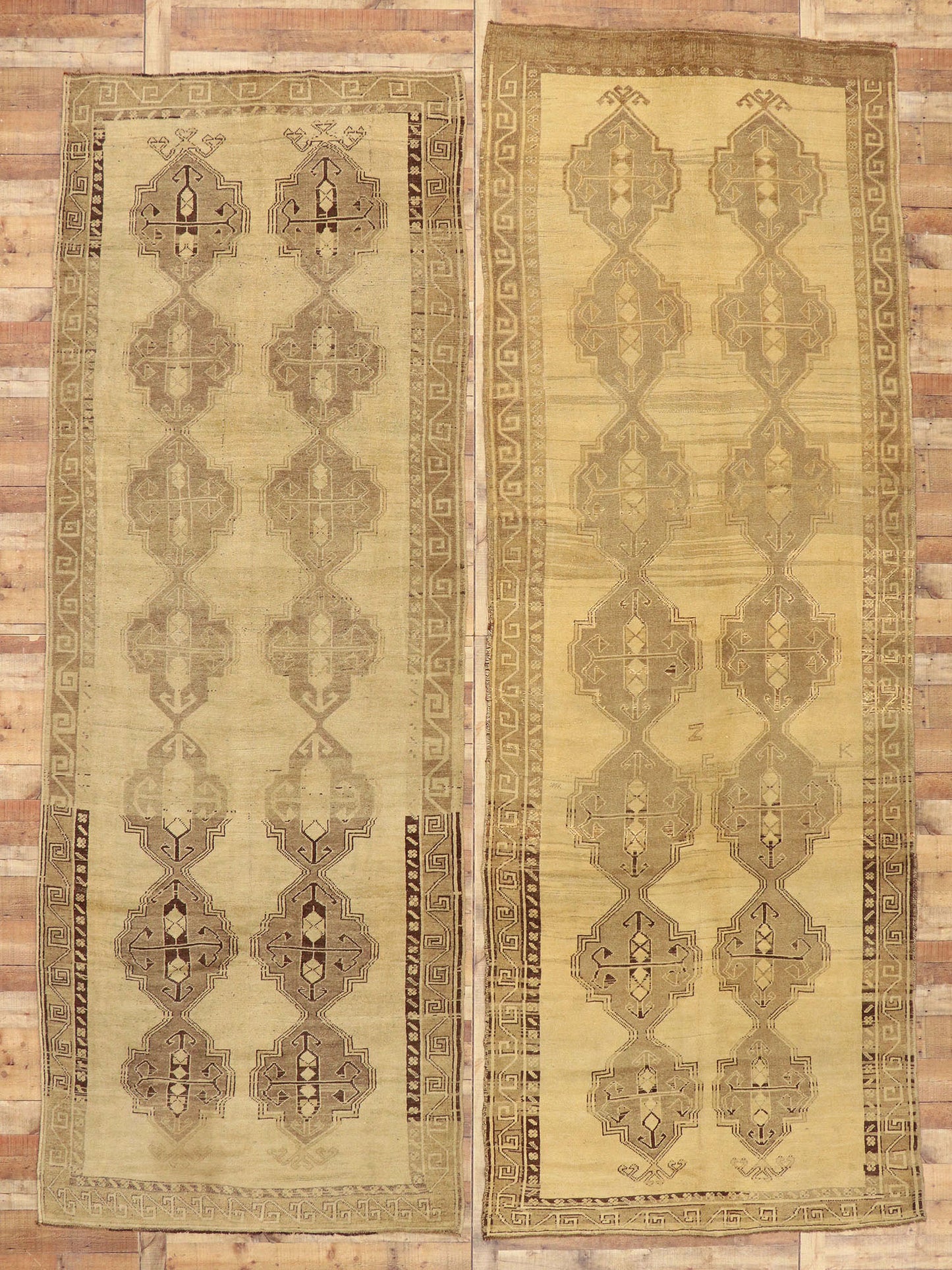 5 x 14 Vintage Turkish Oushak Rug 50743