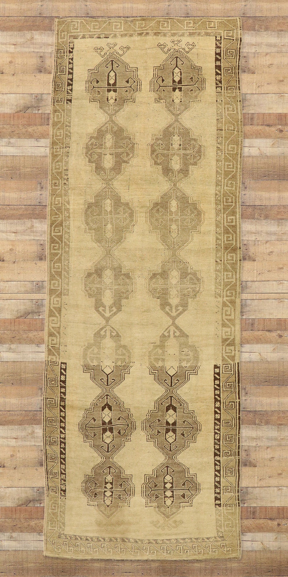 5 x 14 Vintage Turkish Oushak Rug 50743