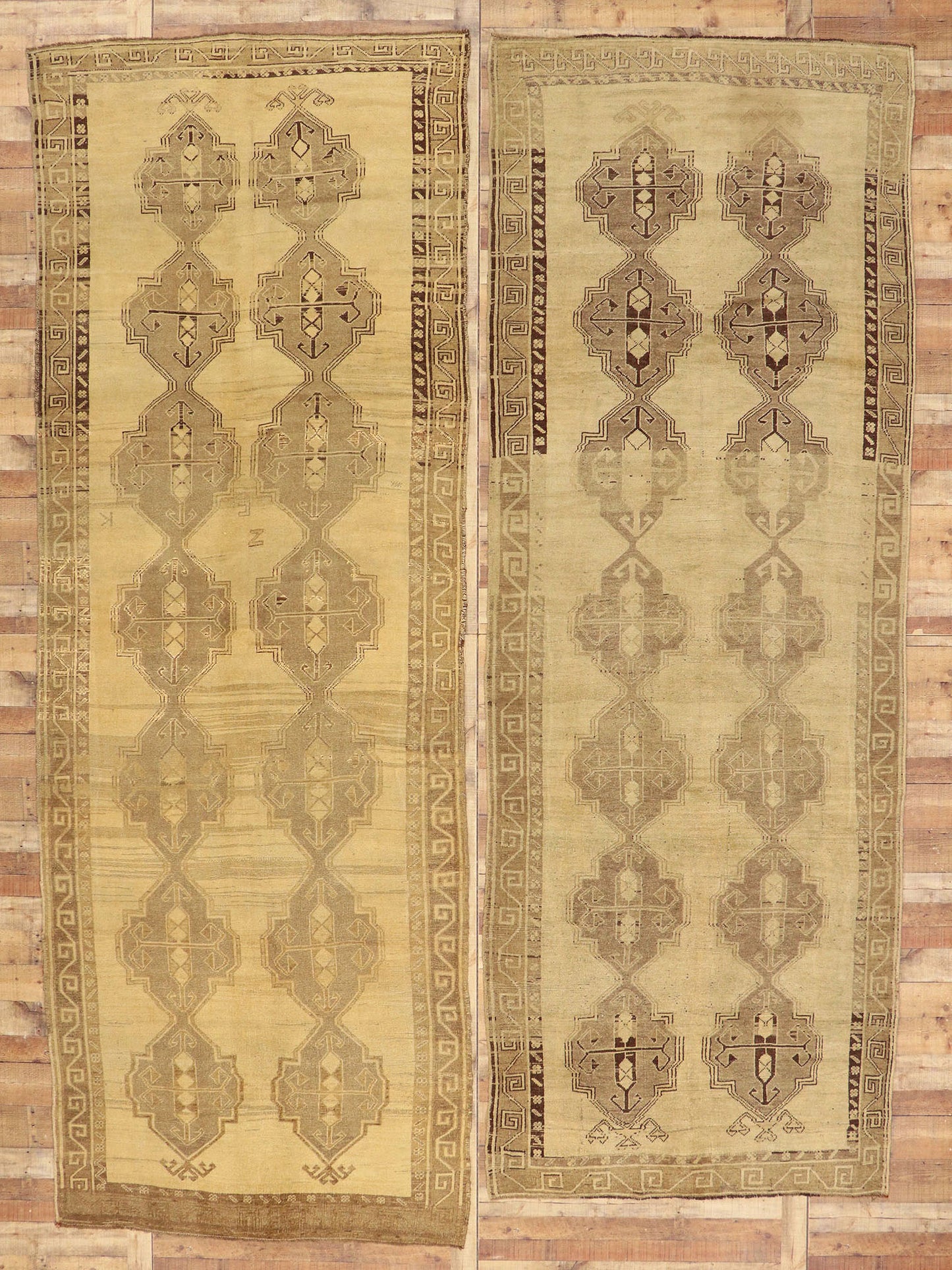 5 x 15 Vintage Turkish Oushak Rug 50744