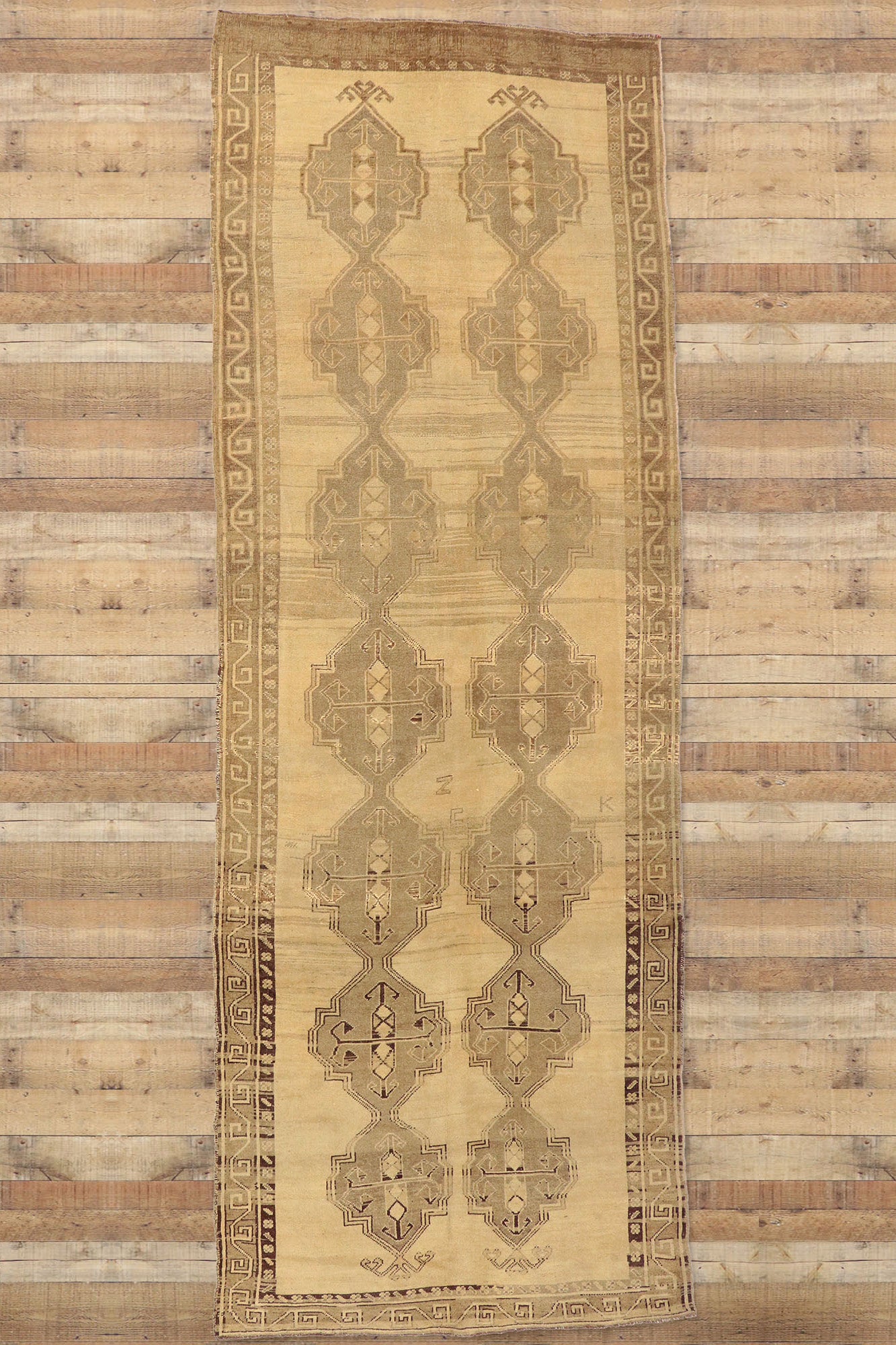 5 x 15 Vintage Turkish Oushak Rug 50744
