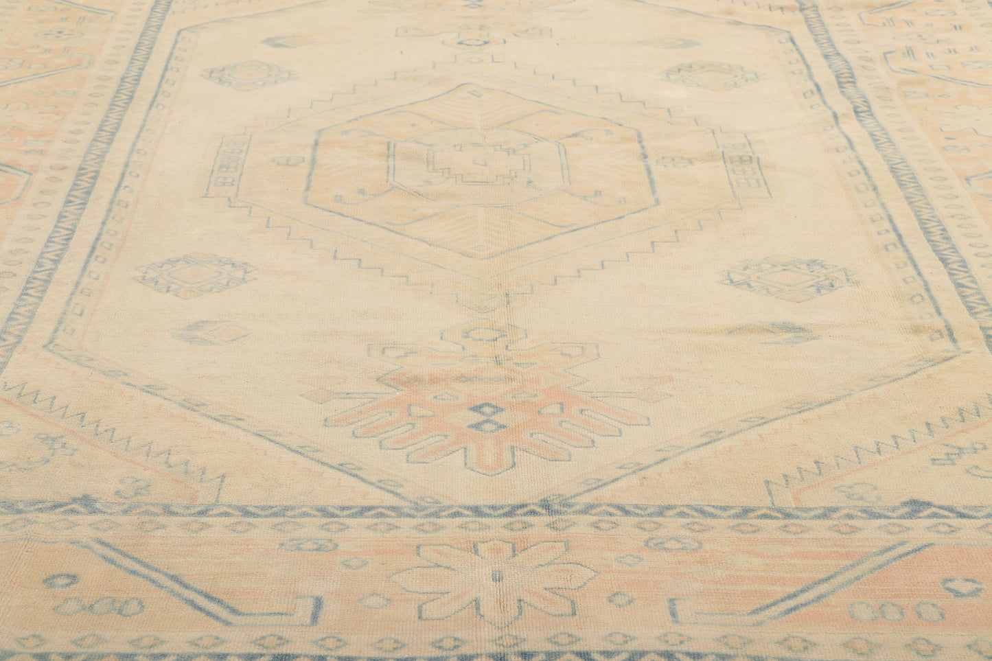 7 x 8 Vintage Turkish Oushak Rug 53706