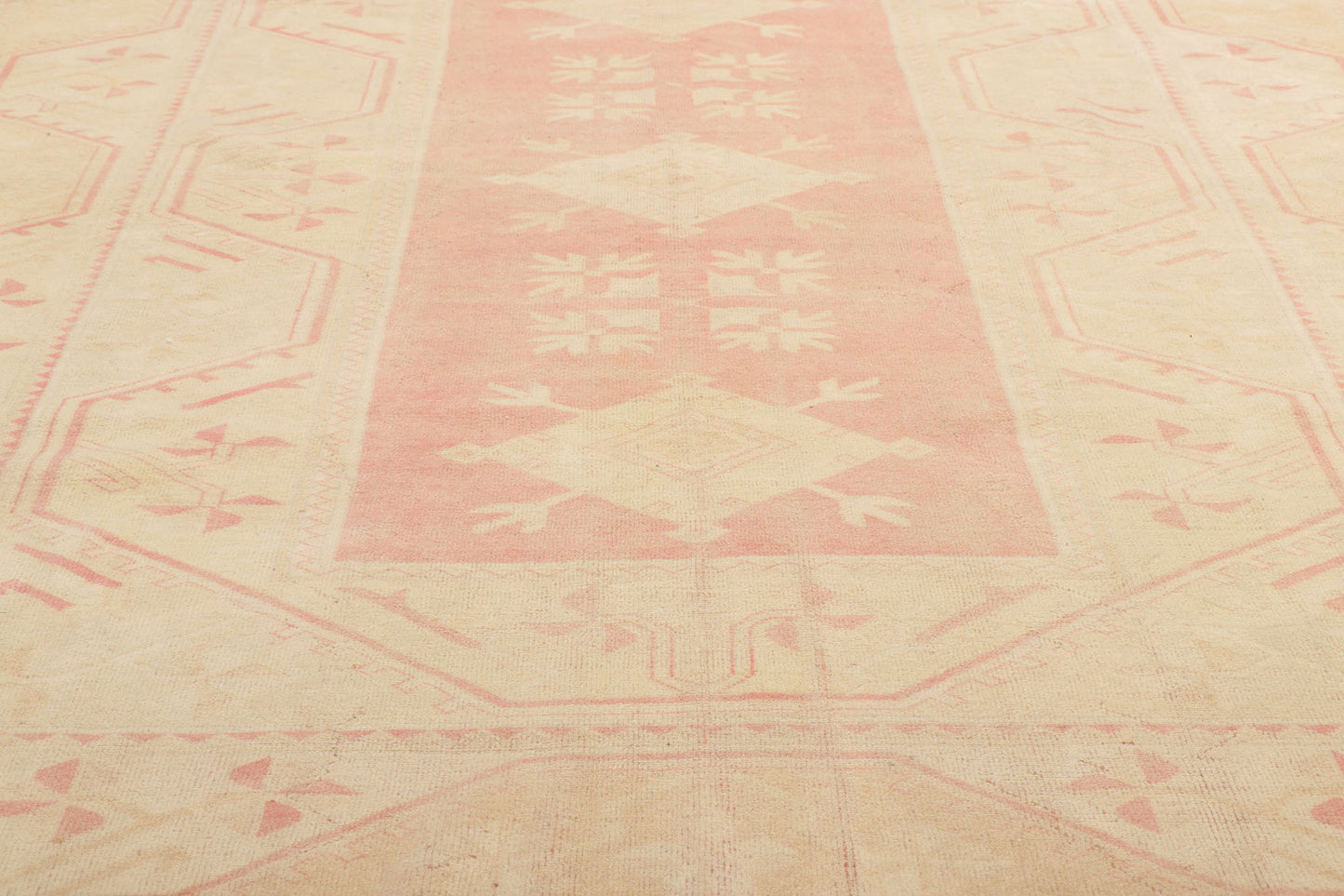 7 x 9 Vintage Pink Turkish Oushak Rug 53705
