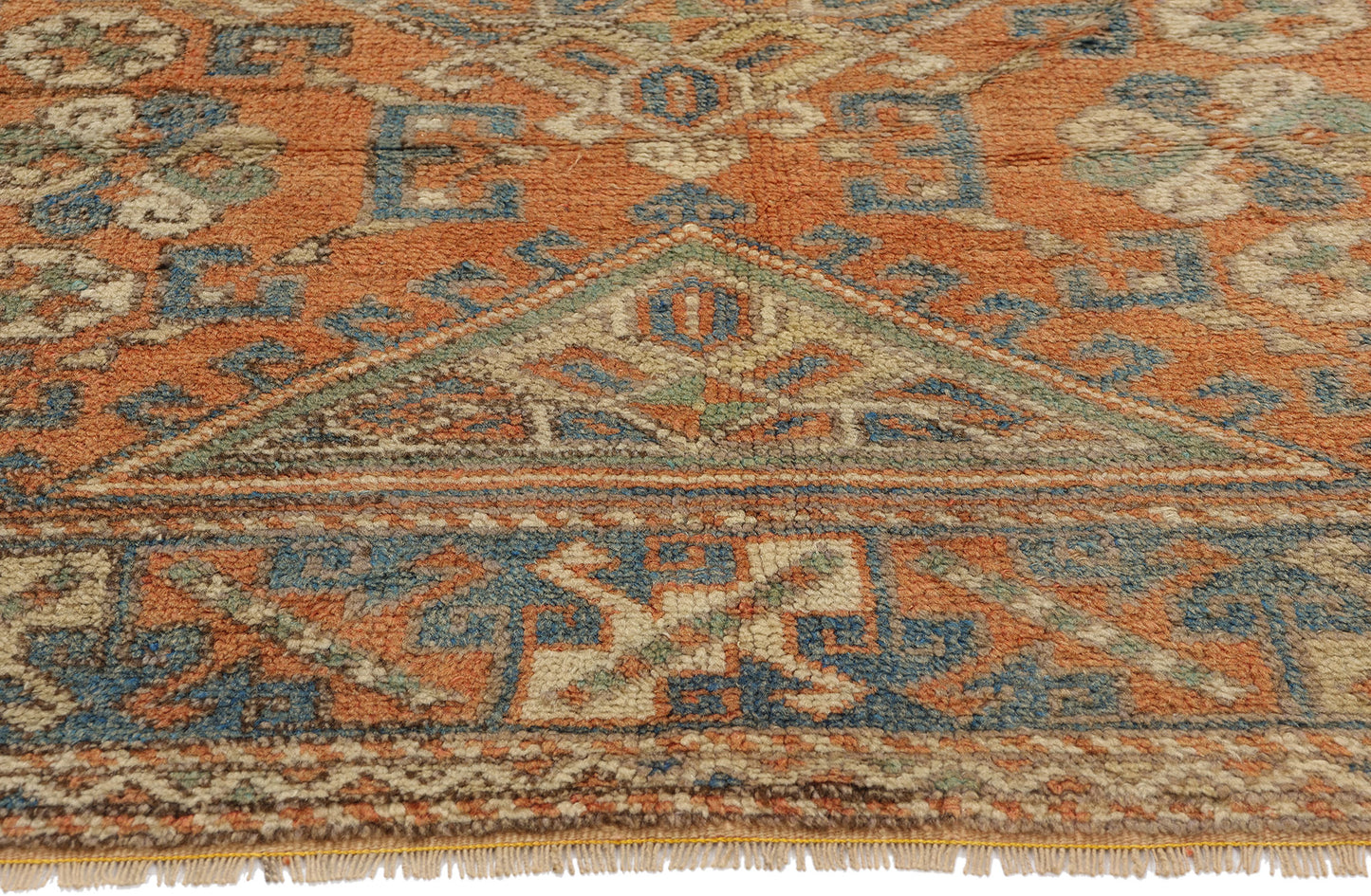 4 x 6 Vintage Orange Turkish Oushak Rug 53899