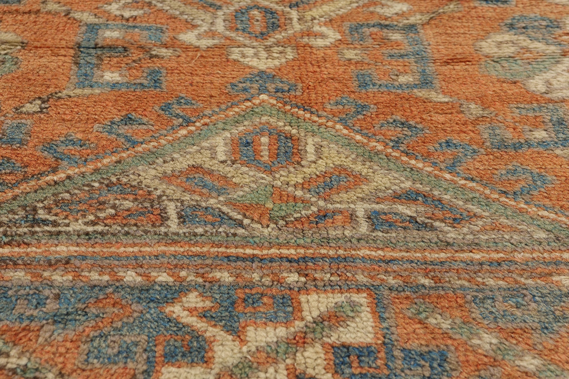 4 x 6 Vintage Orange Turkish Oushak Rug 53899