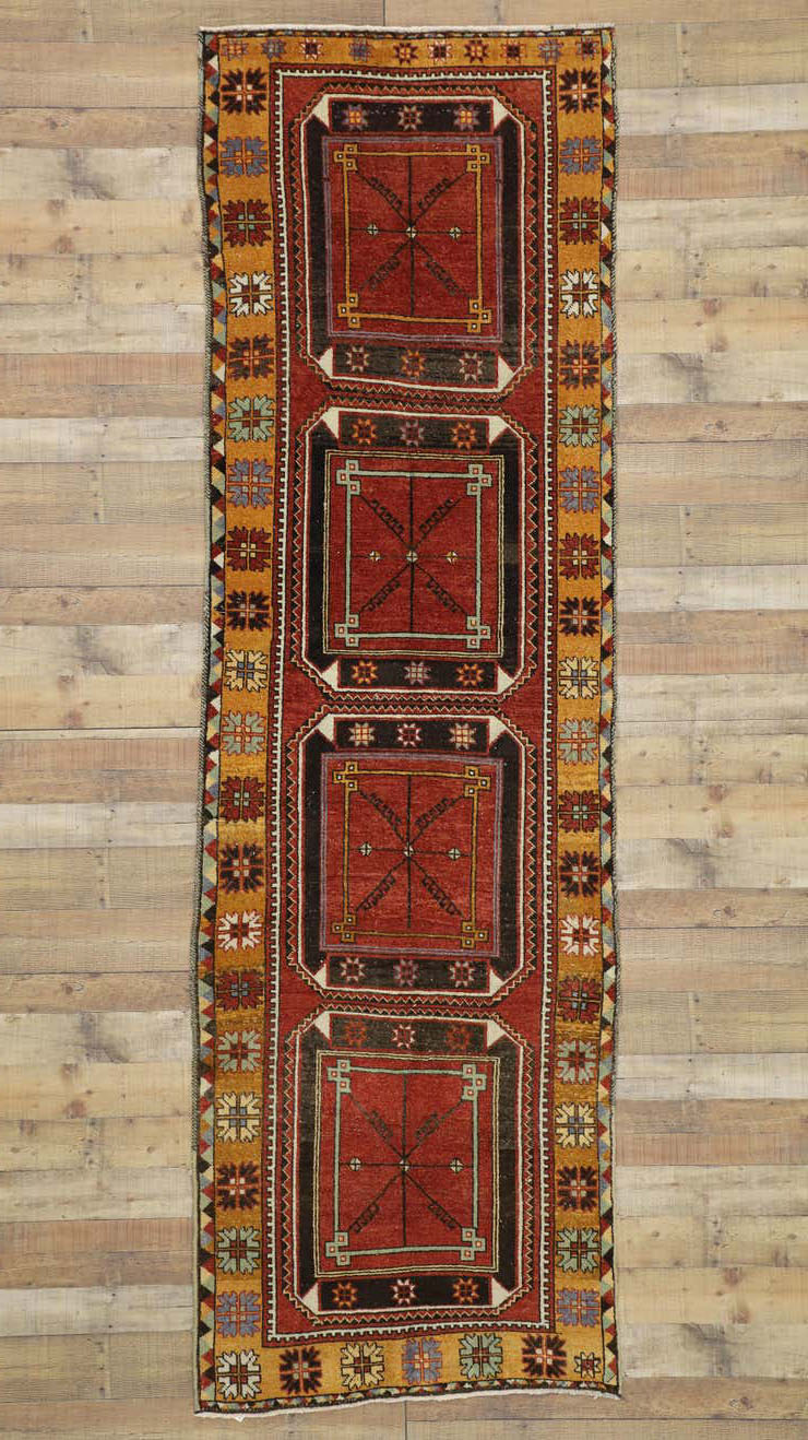 4 x 12 Vintage Turkish Oushak Rug 52393