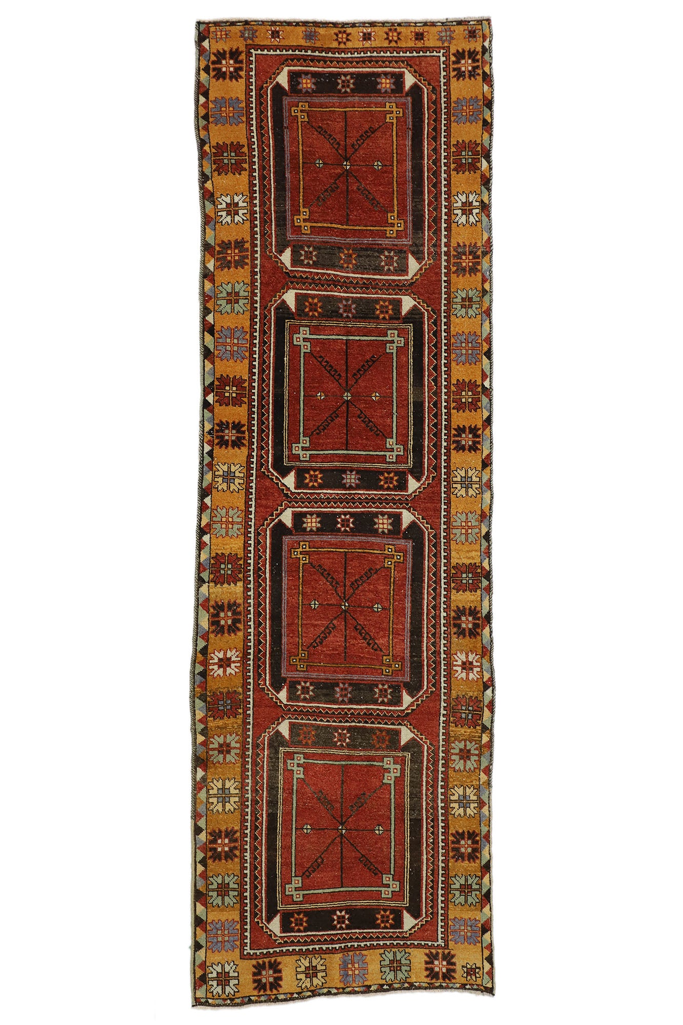 4 x 12 Vintage Turkish Oushak Rug 52393