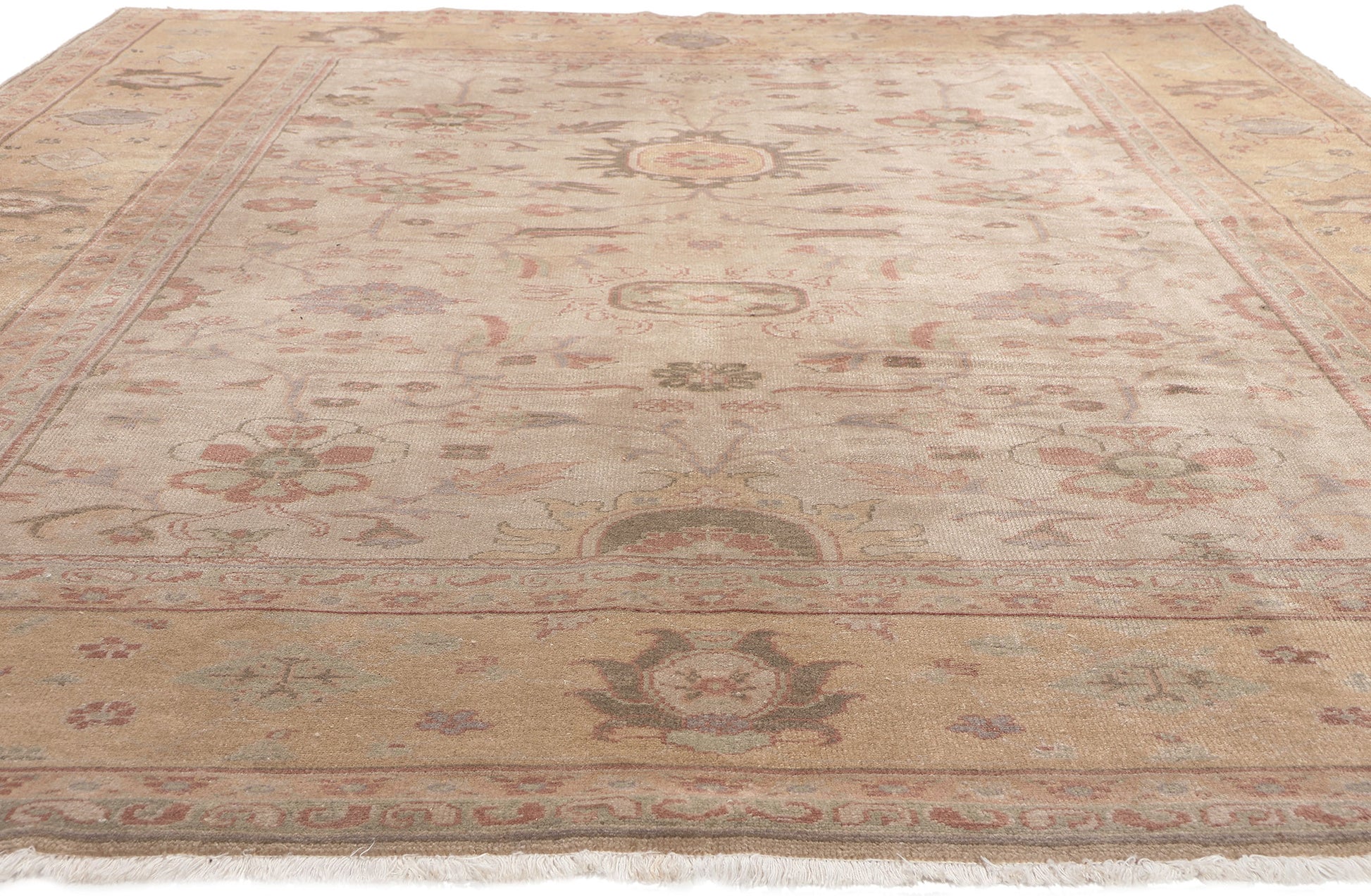 8 x 10 Vintage Turkish Oushak Rug 78674