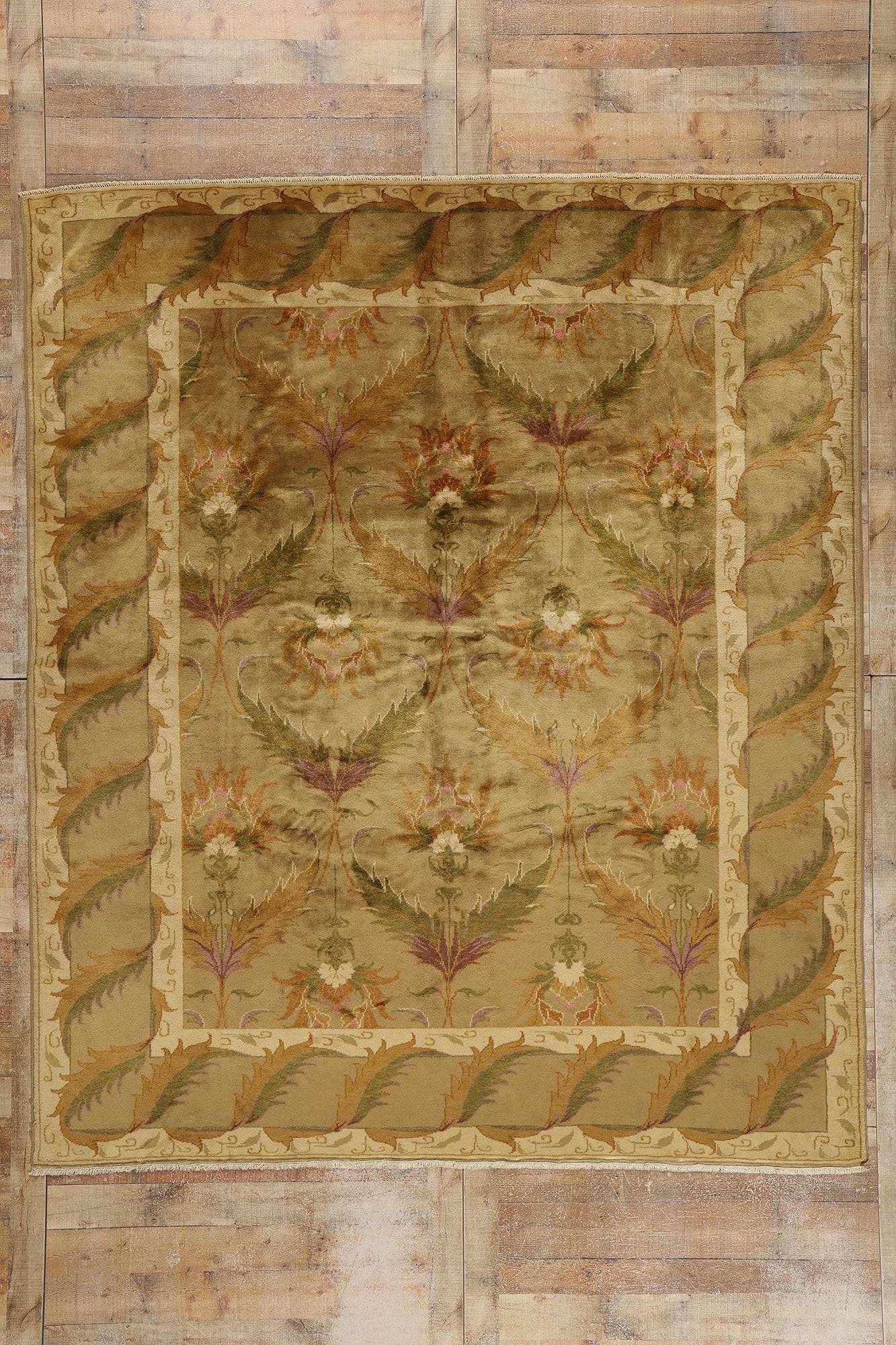 8 x 10 Vintage Turkish Oushak Rug 53897